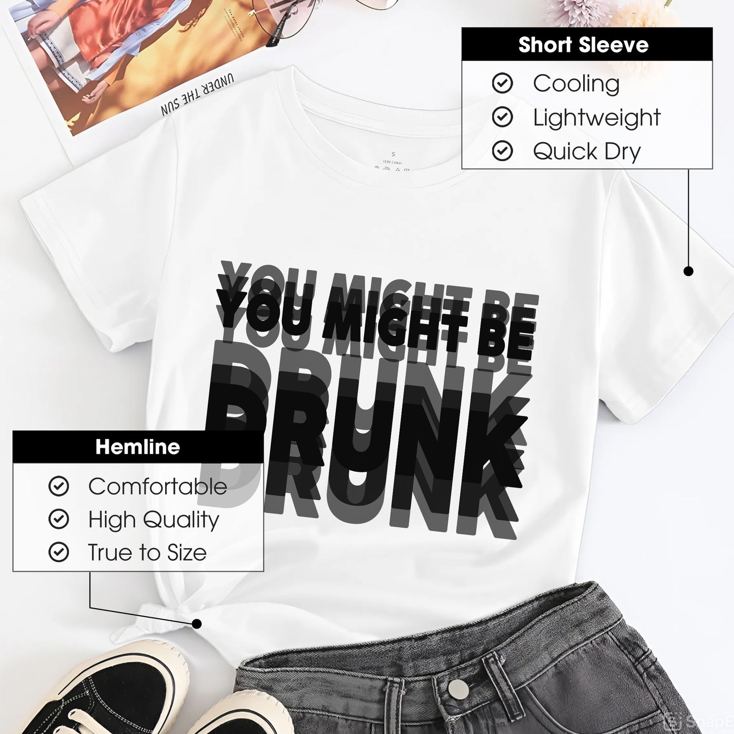 You Might Be Drunk T-Shirt - Humorous Reality Check
