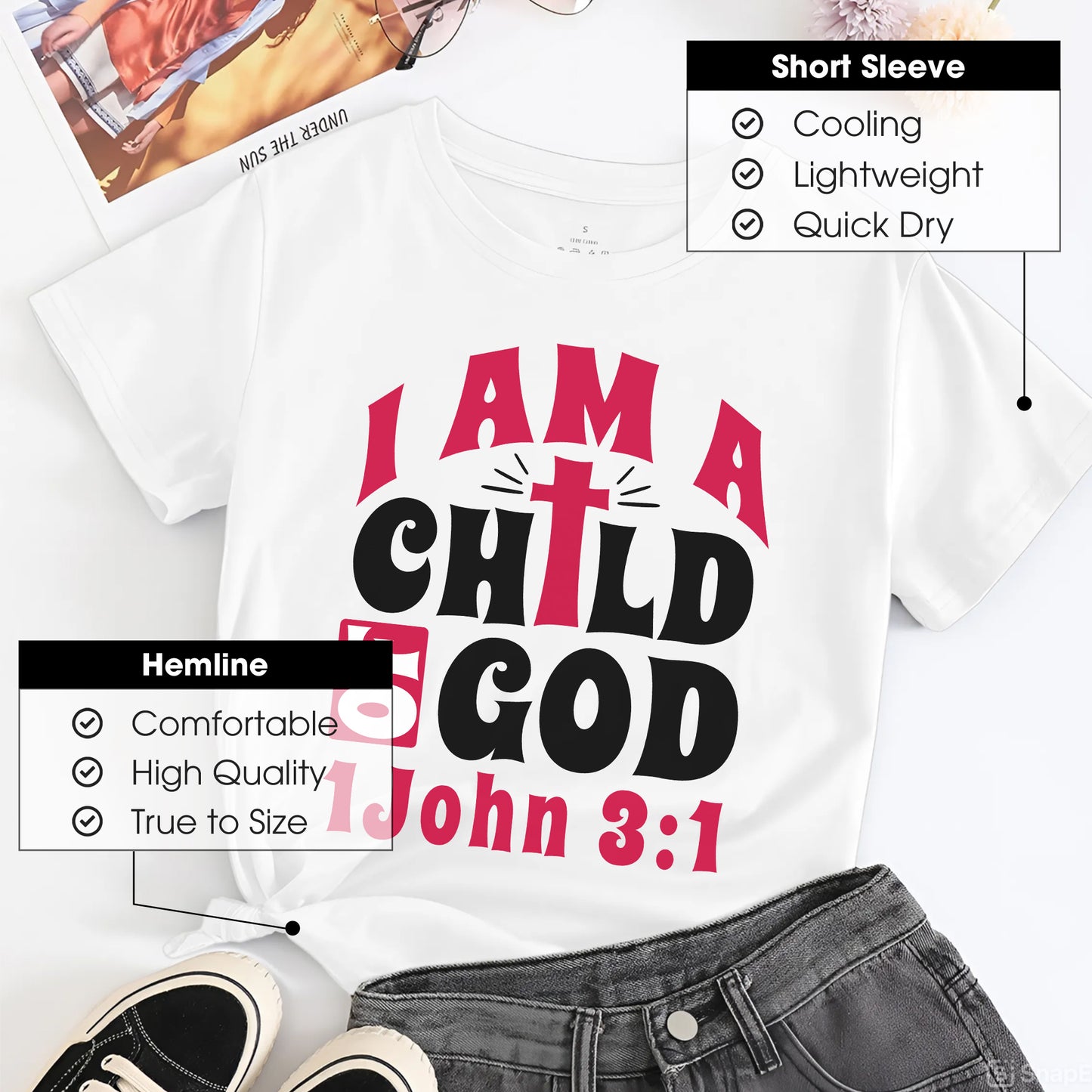 I Am A Child of God 1 John 3:1 T-Shirt - Identity Declaration
