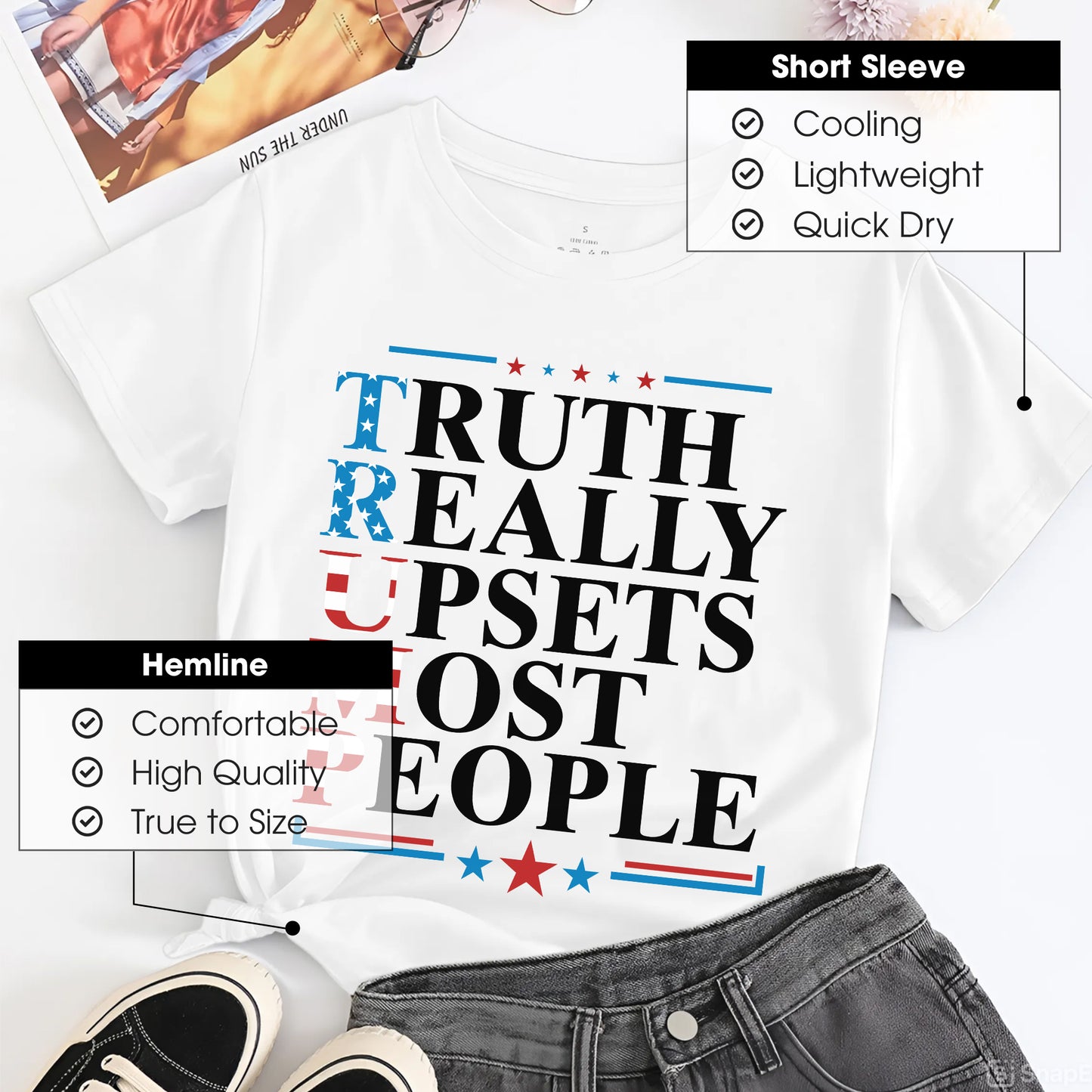 Truth Really Upsets Most People T-Shirt - Bold Reality Check