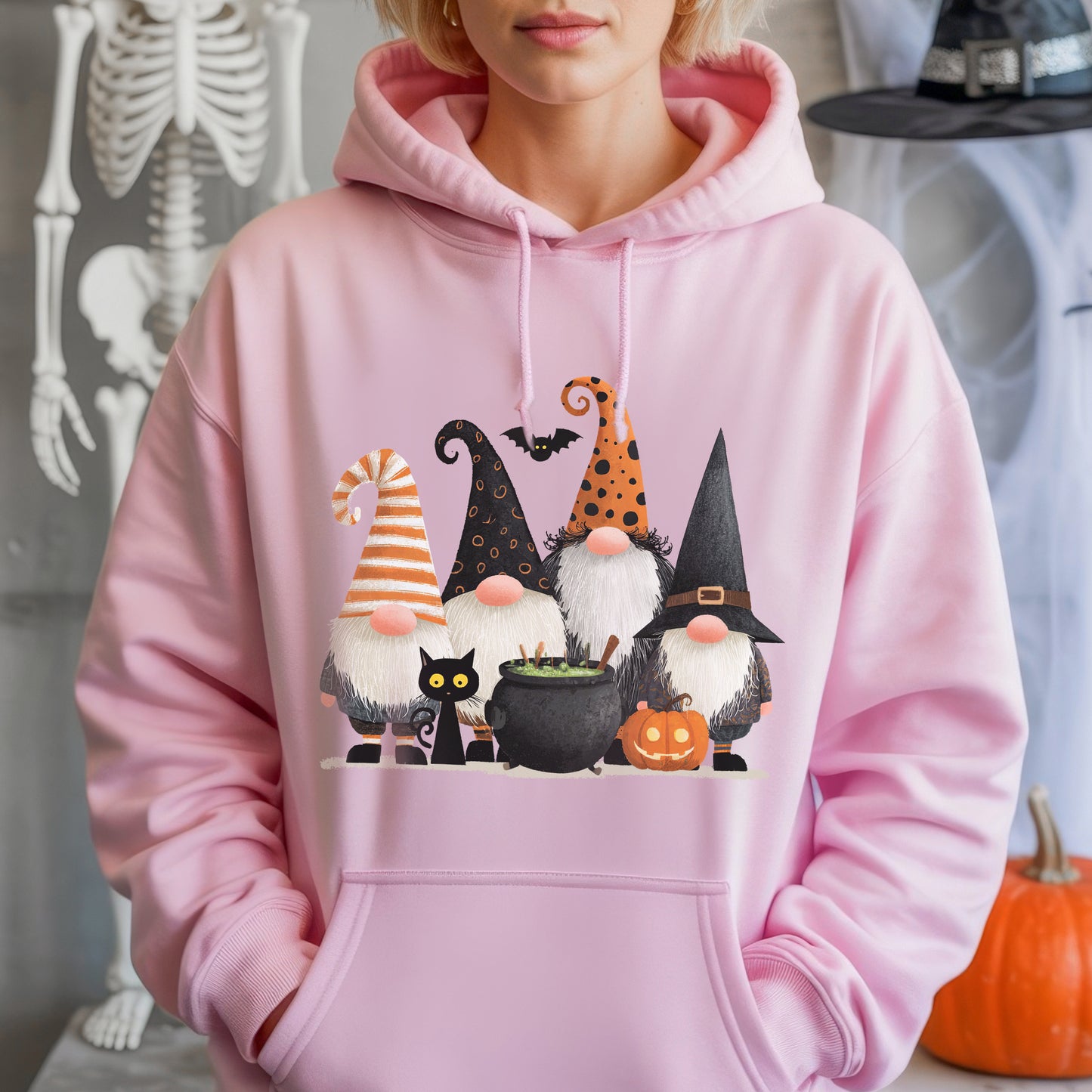 Halloween Gnomes Witch Hats Cute Spooky T-Shirt Adorable Fall Autumn Gnome Squad Tee