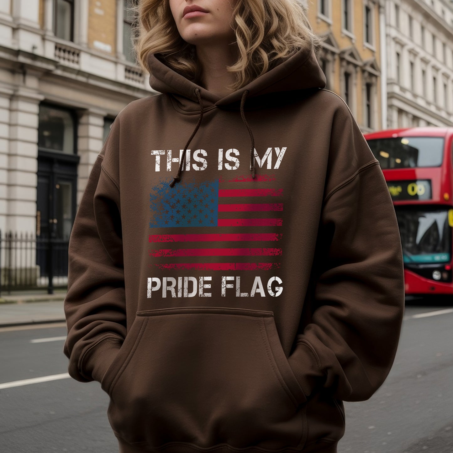 This Is My Pride Flag Distressed American Flag T-Shirt