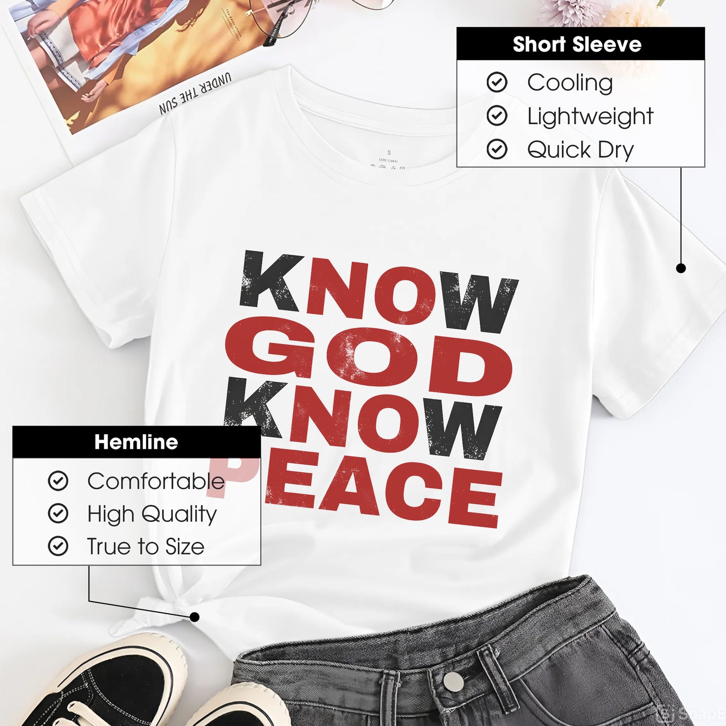 Know God Know Peace T-Shirt - Spiritual Wisdom Declaration