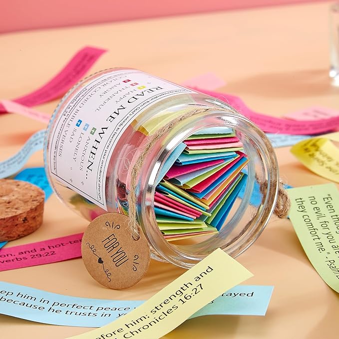 Bible Verse Jar Read Me When - Emotions & Feelings- Christian Gifts