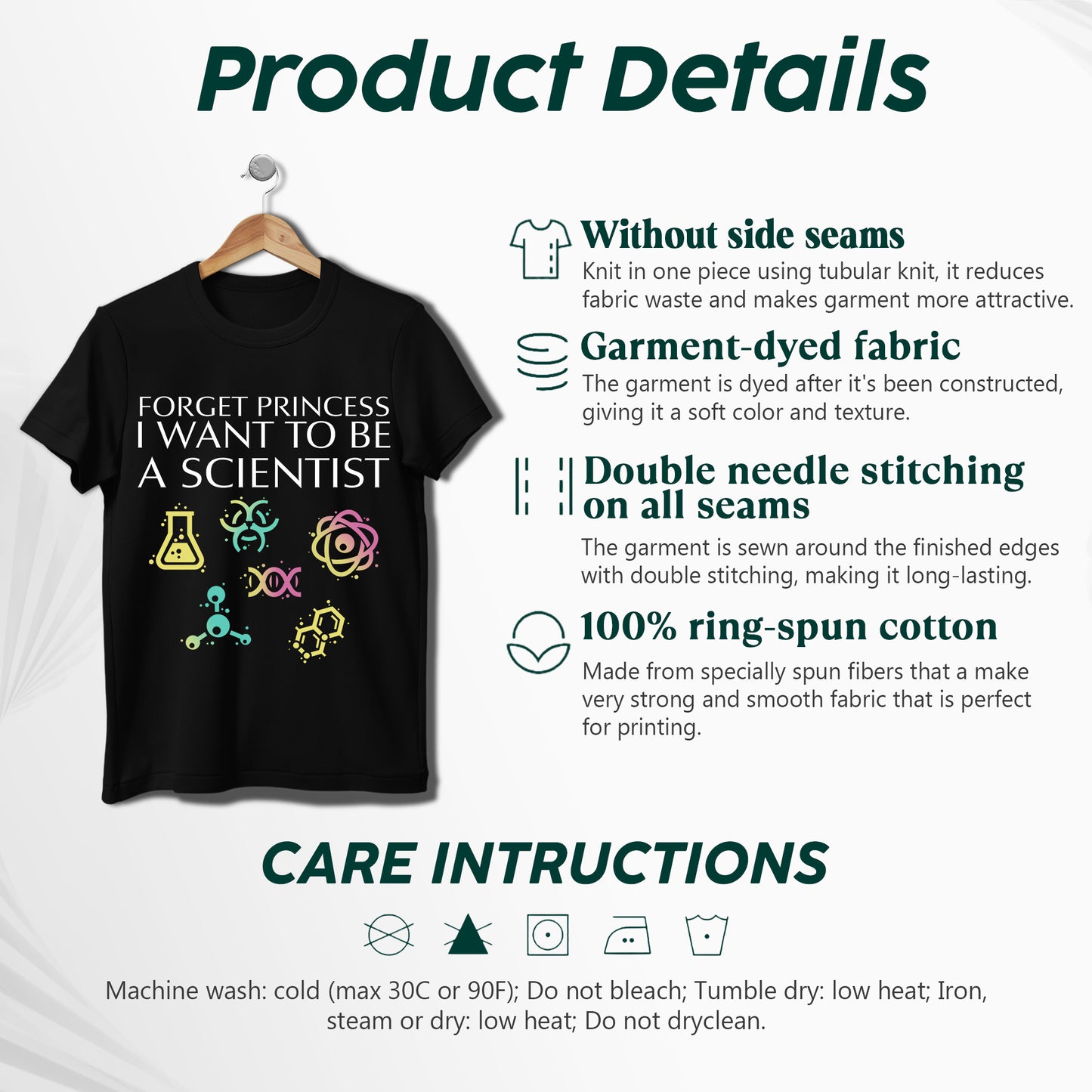 Forget Princess I Want To Be A Scientist T-Shirt - STEM Empowerment
