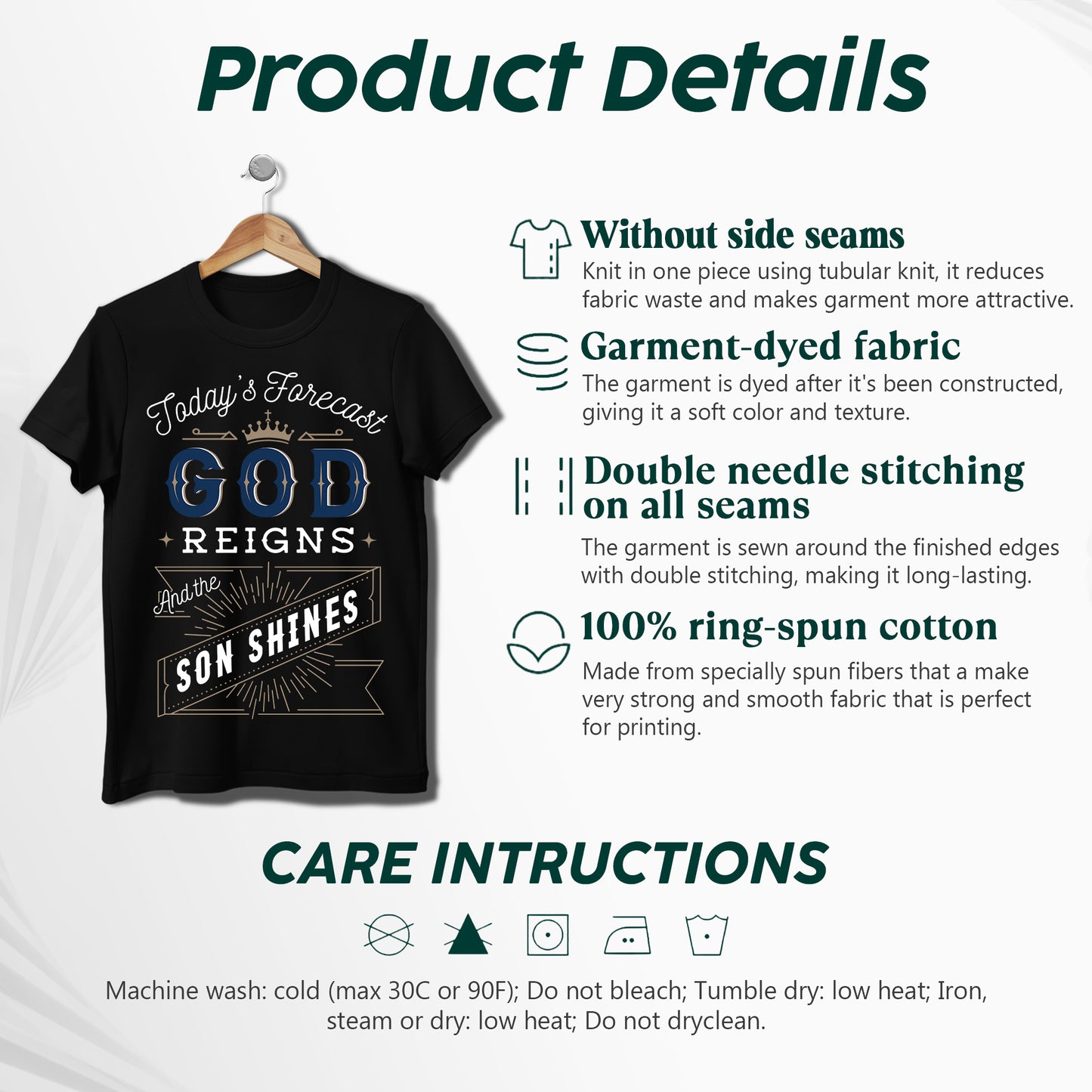 Today's Forecast God Reigns And The Son Shines T-Shirt
