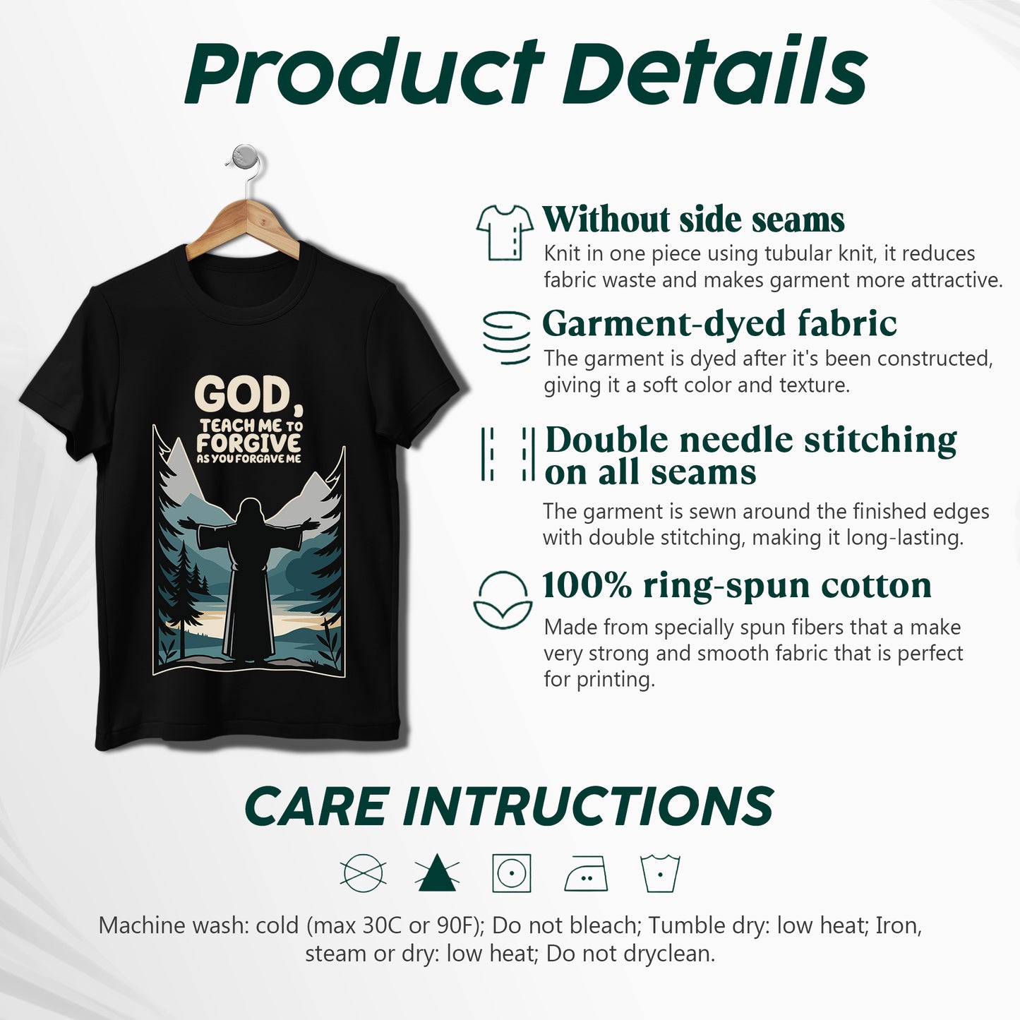 God, Teach Me To Forgive As You Forgive Me T-Shirt - Christian Forgiveness Prayer Declaration