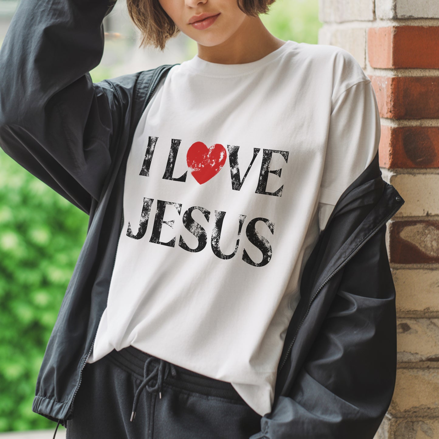 "I Love Jesus" Unisex Distressed Christian T-Shirt | John 3:16 Love Declaration Tee | Faith Guided Life Apparel