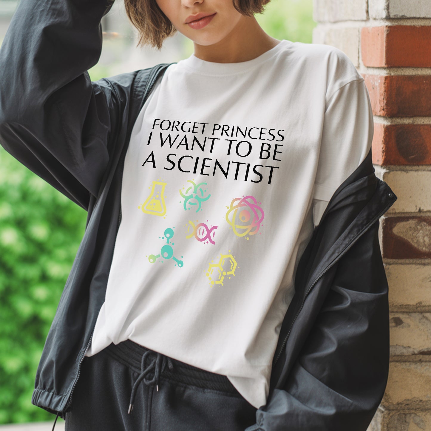 Forget Princess I Want To Be A Scientist T-Shirt - STEM Empowerment