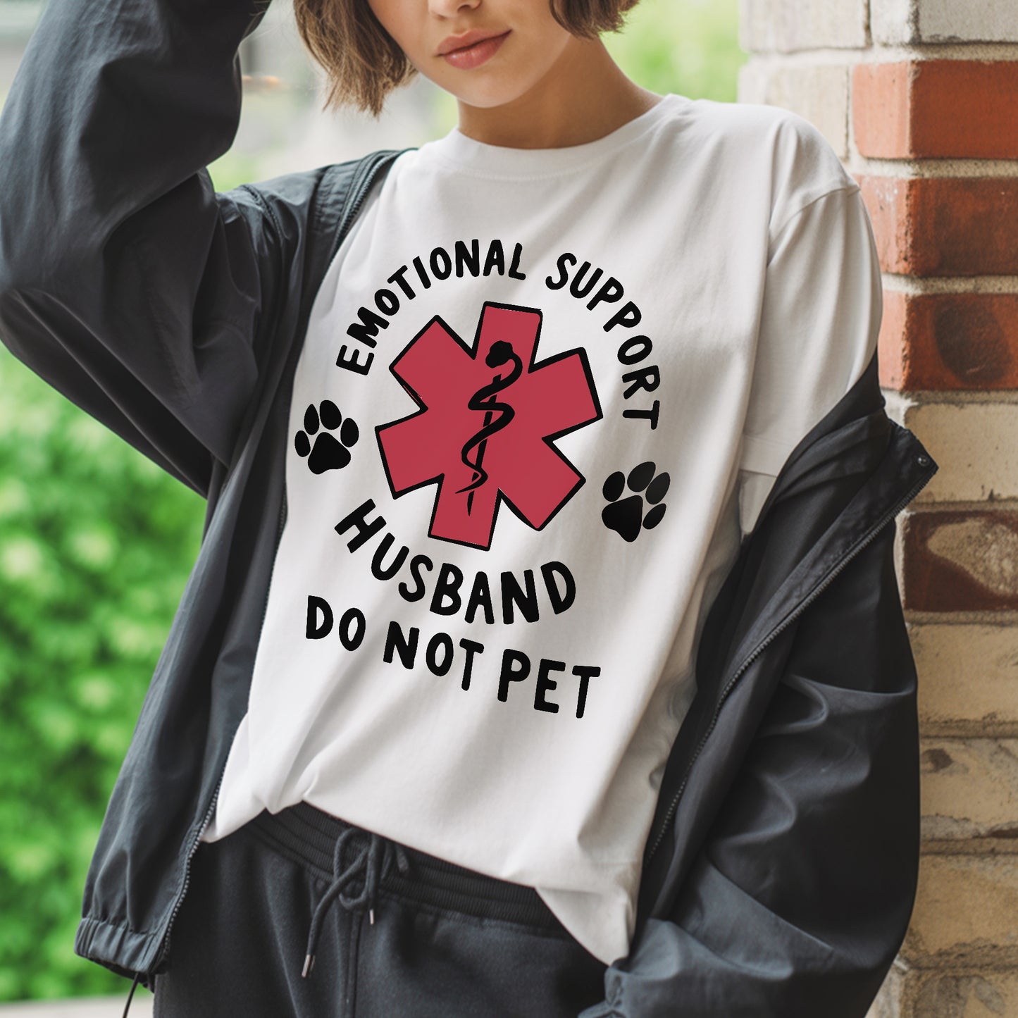 Emotional Support Husband T-Shirt - Do Not Pet