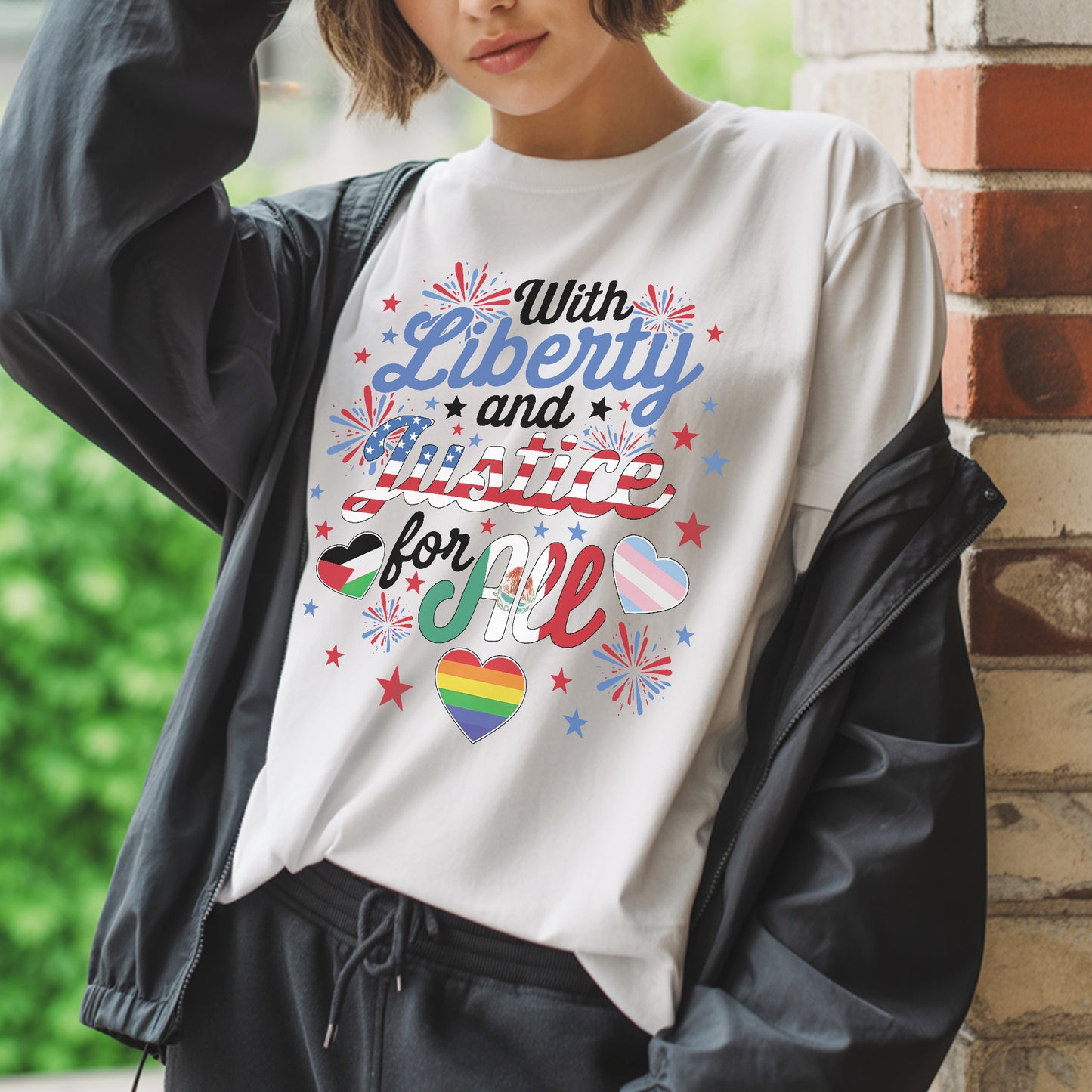With Liberty and Justice for All T-Shirt - Unity & Equality