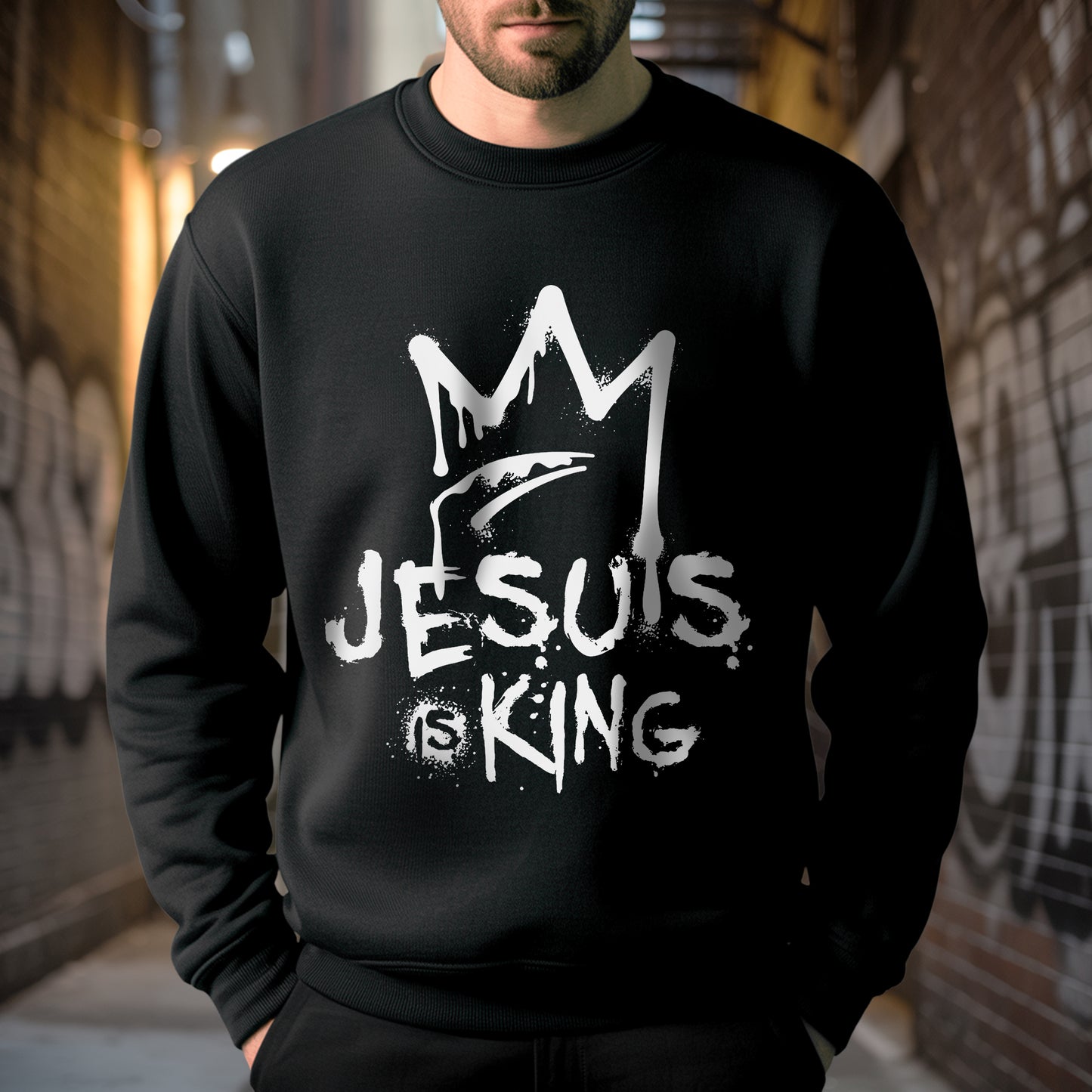 Jesus Is King – Bold Christian Streetwear with Crown Graphic