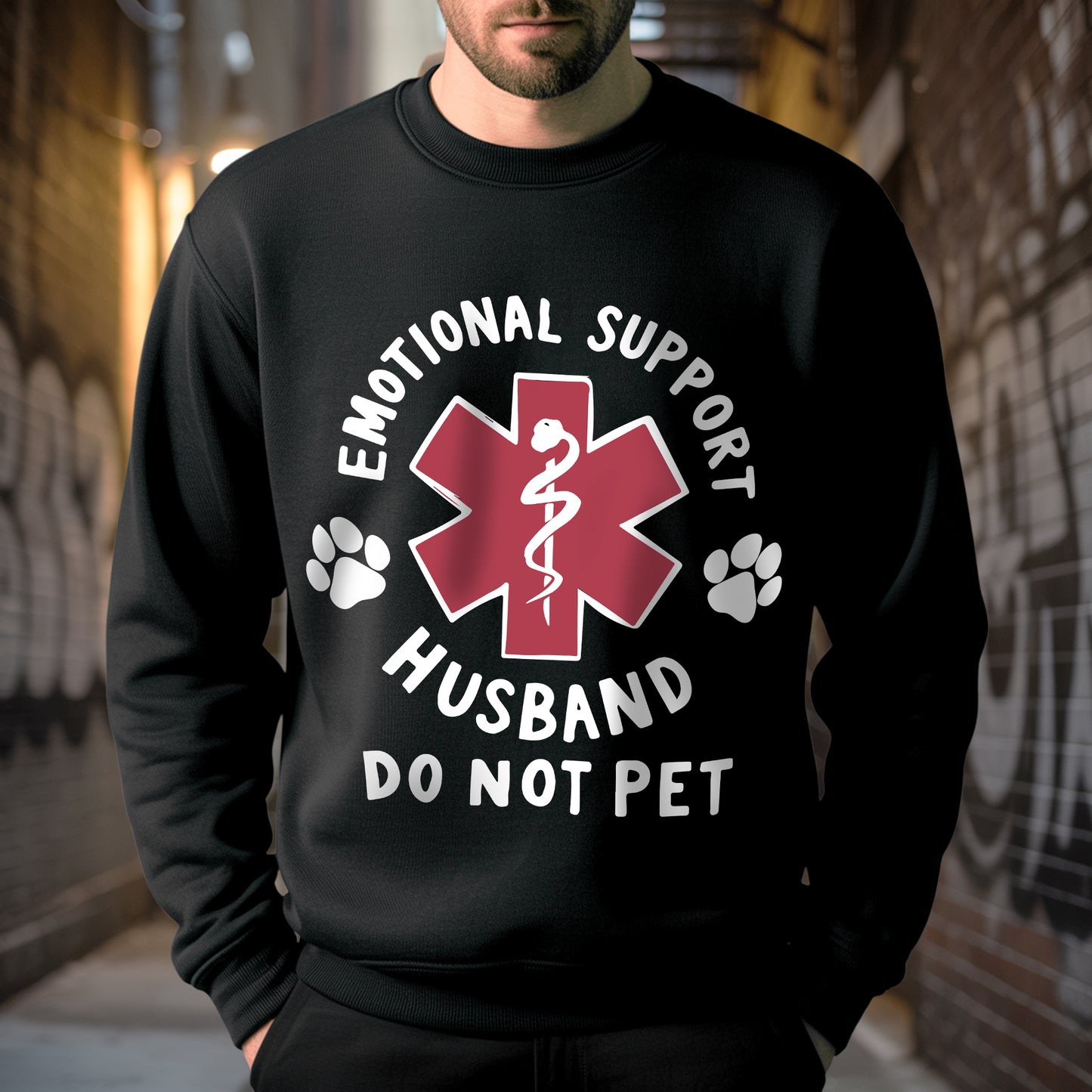 Emotional Support Husband T-Shirt - Do Not Pet