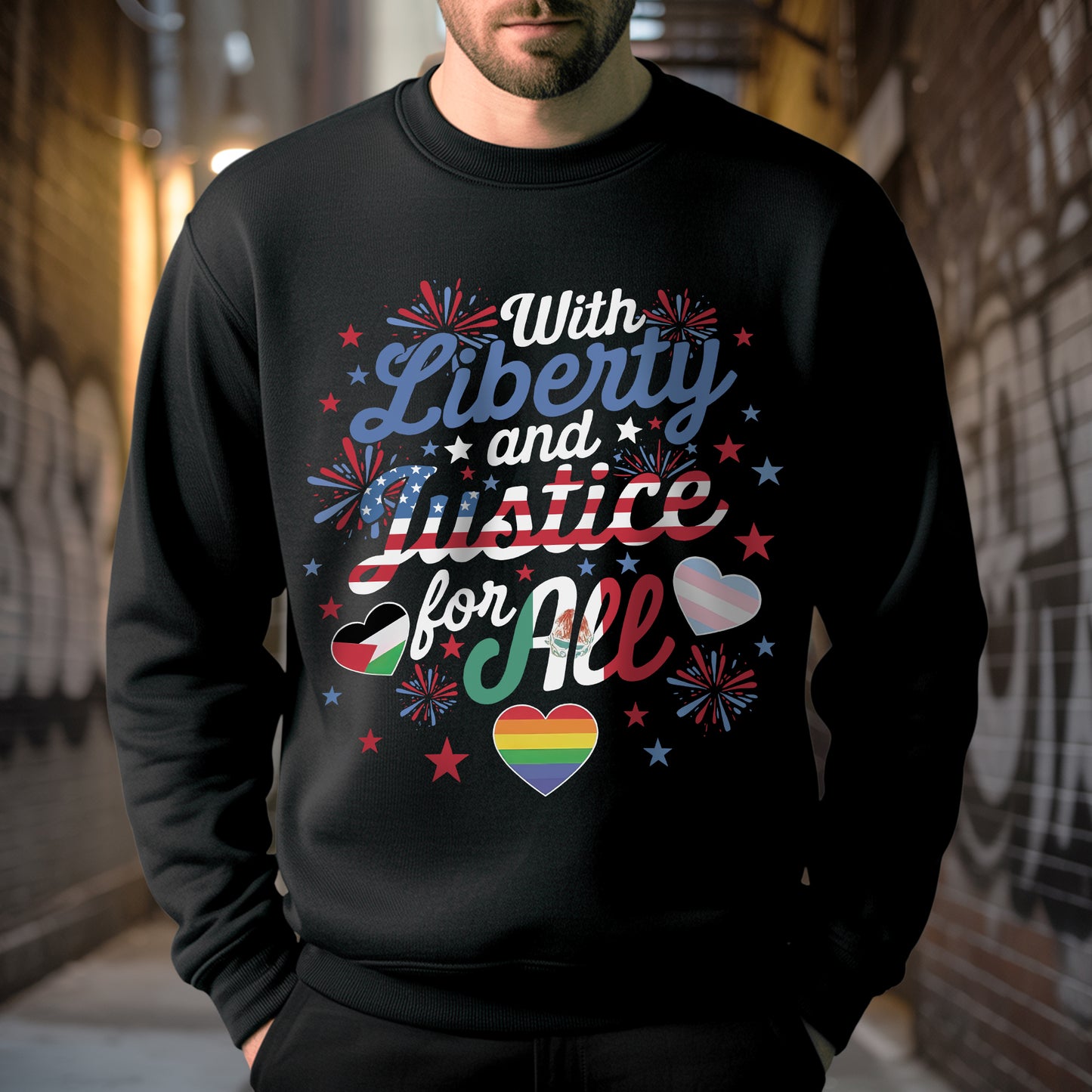 With Liberty and Justice for All T-Shirt - Unity & Equality