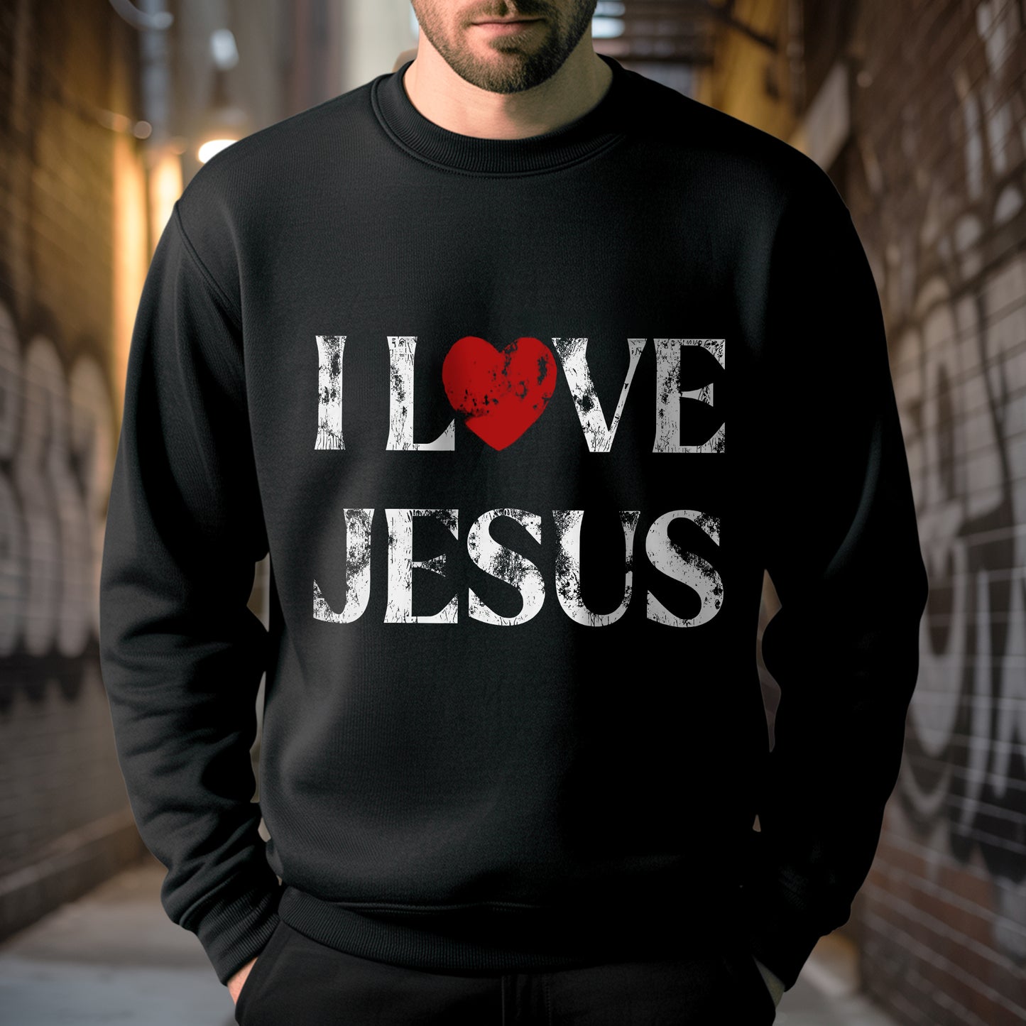 "I Love Jesus" Unisex Distressed Christian T-Shirt | John 3:16 Love Declaration Tee | Faith Guided Life Apparel