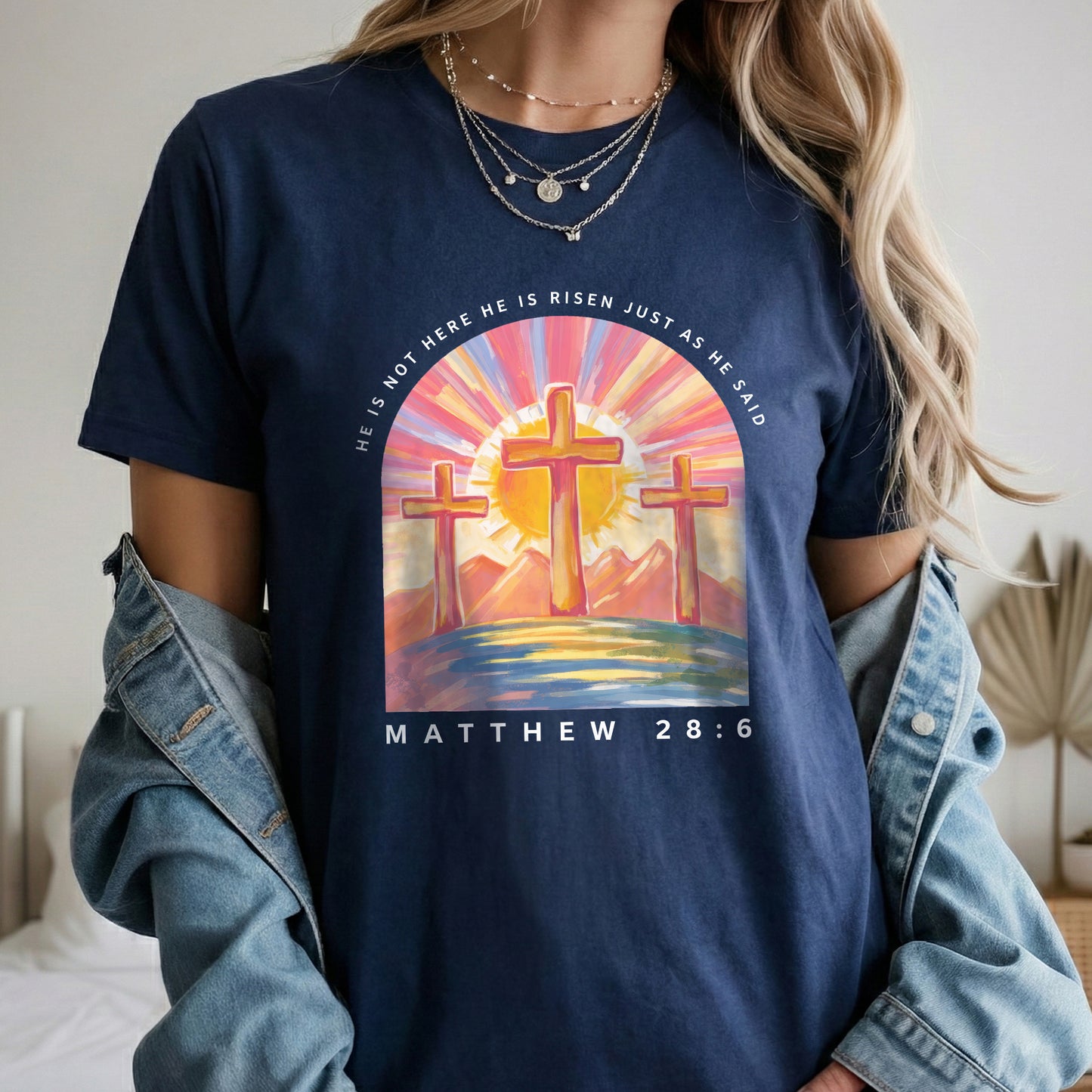 He Is Not Here Just As He Said – He is Risen – Unisex Tshirt / Hoodie / Sweatshirt