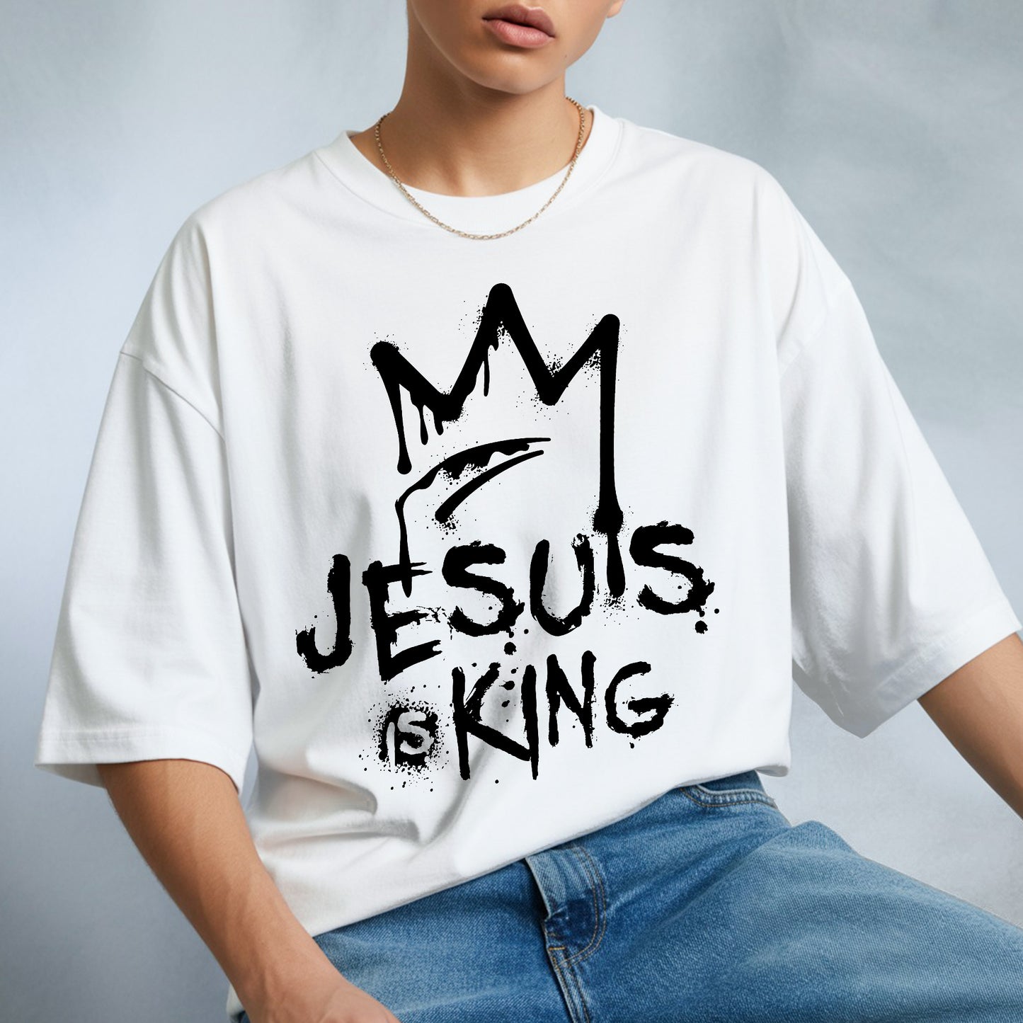 Jesus Is King – Bold Christian Streetwear with Crown Graphic