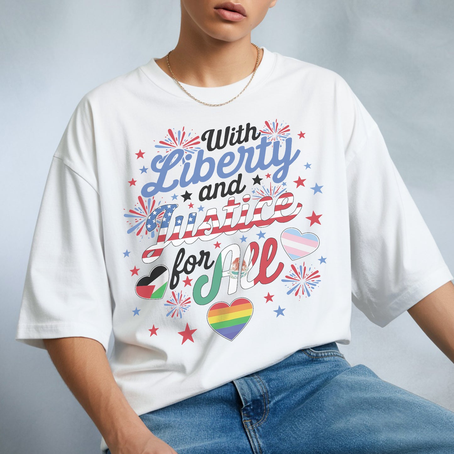 With Liberty and Justice for All T-Shirt - Unity & Equality