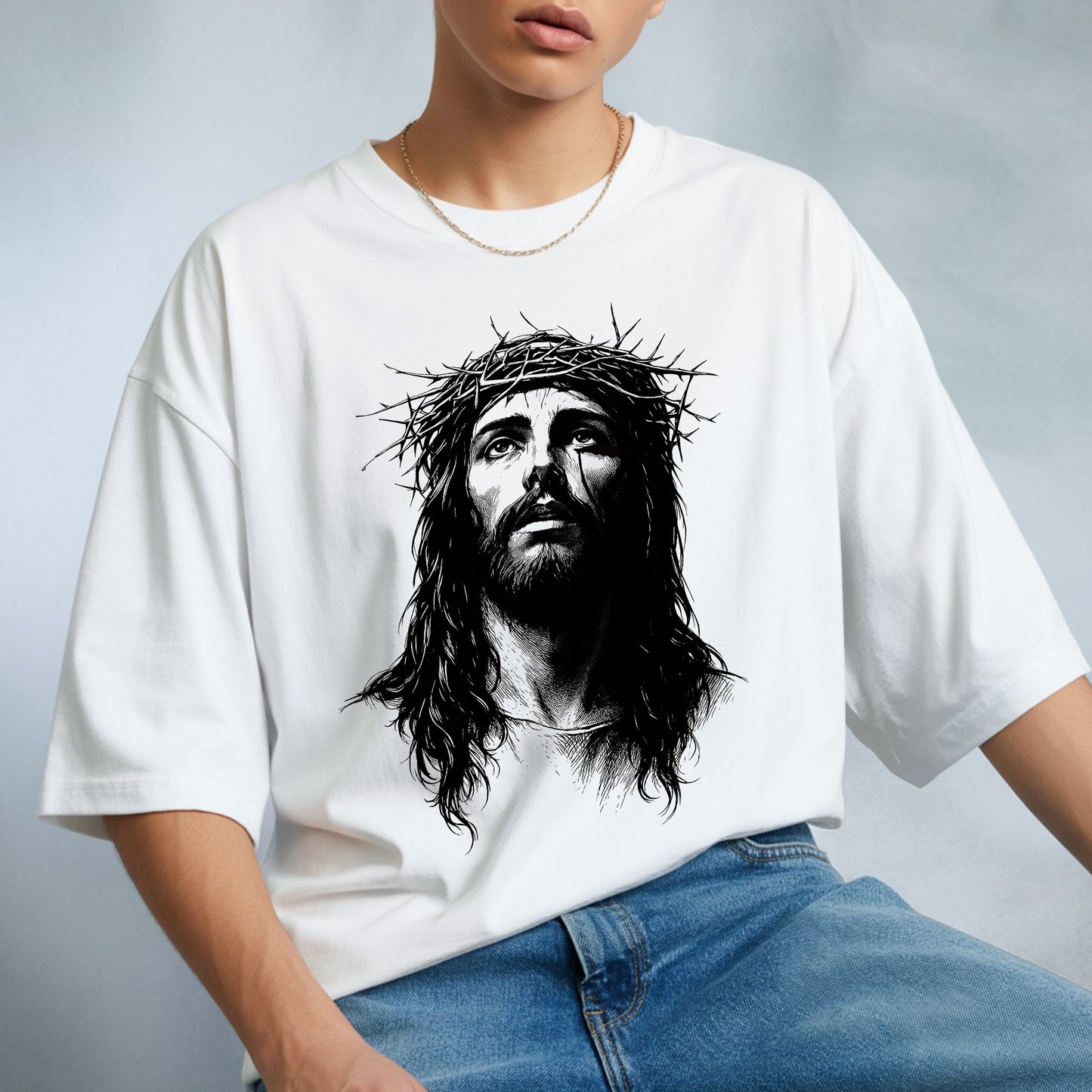 "Jesus Crown of Thorn" Unisex Style Christian T-Shirt | Matthew 27:29 Sacrifice Declaration Tee | Faith Guided Life Apparel