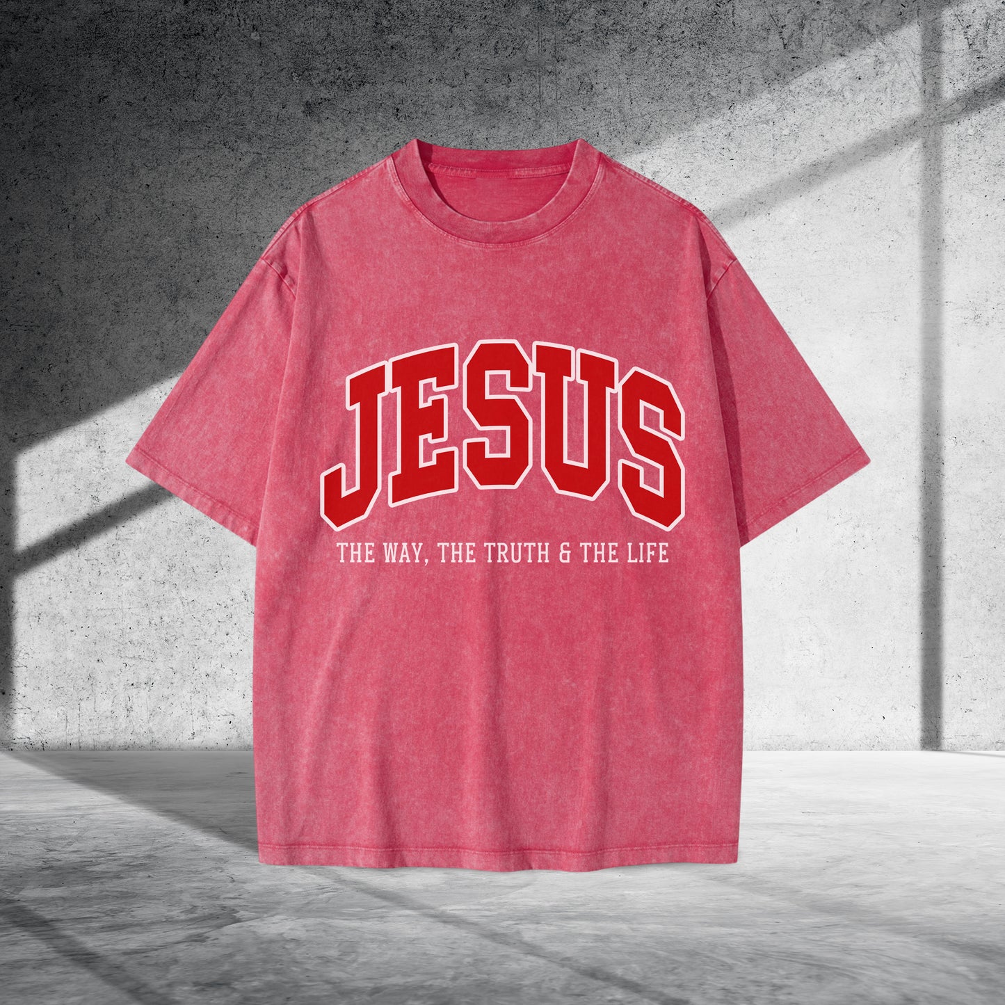 Jesus The Way The Truth & The Life Unisex Vintage Washed T-Shirt - Christian Faith Declaration