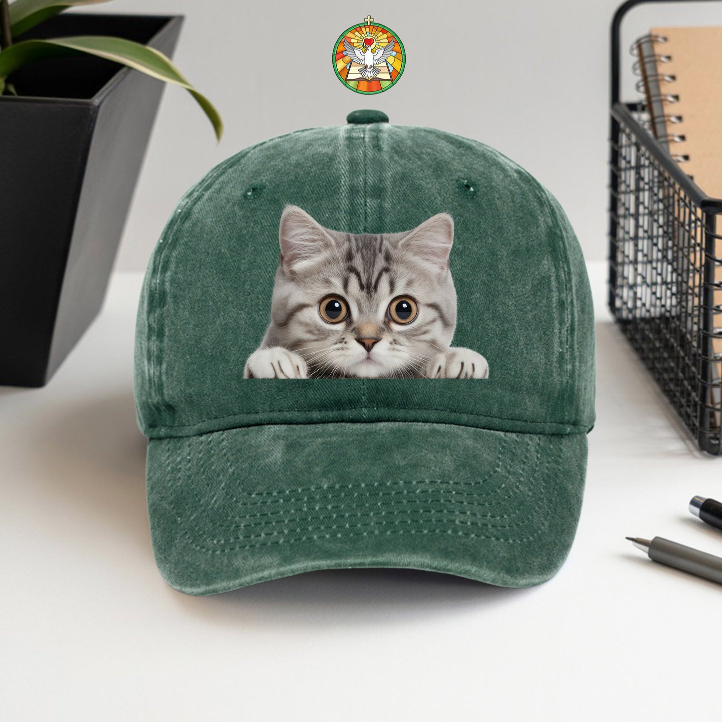 Peeking Cat Baseball Cap - Adorable Cat Lover Hat