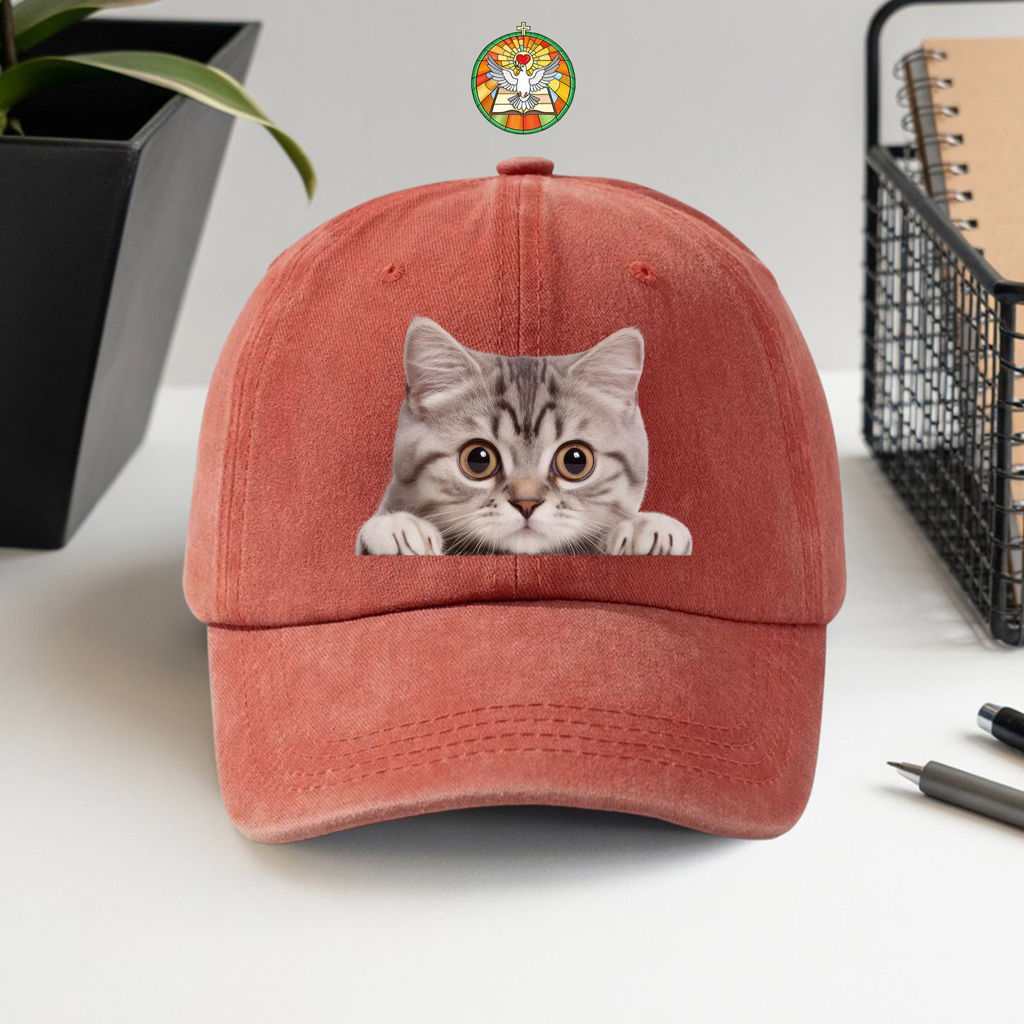 Peeking Cat Baseball Cap - Adorable Cat Lover Hat
