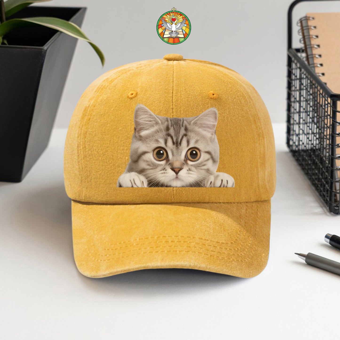 Peeking Cat Baseball Cap - Adorable Cat Lover Hat