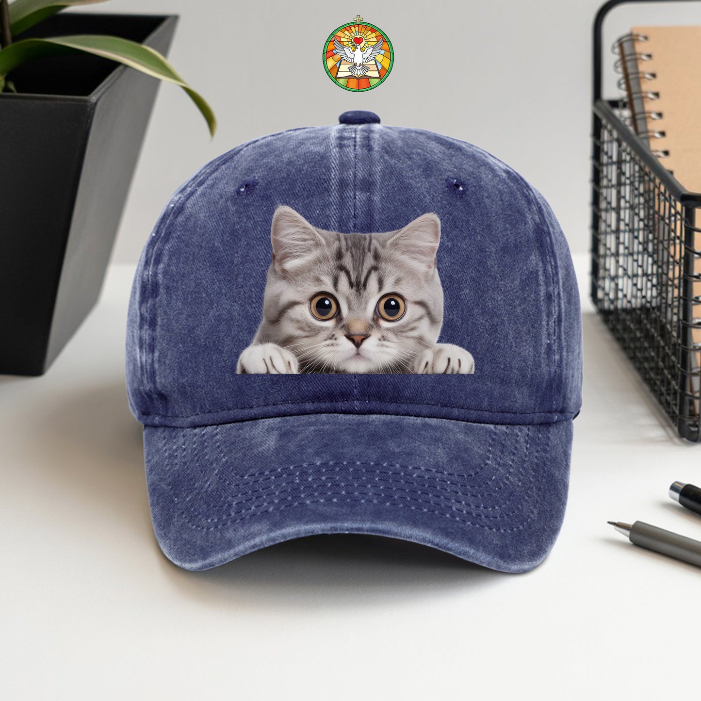 Peeking Cat Baseball Cap - Adorable Cat Lover Hat