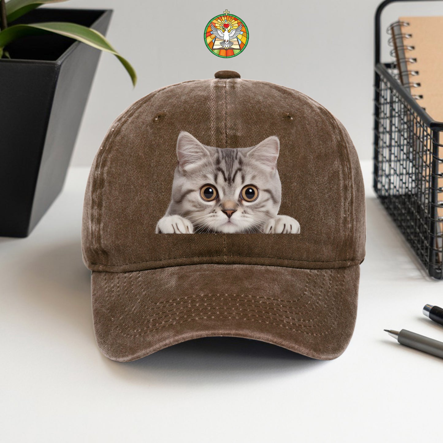 Peeking Cat Baseball Cap - Adorable Cat Lover Hat