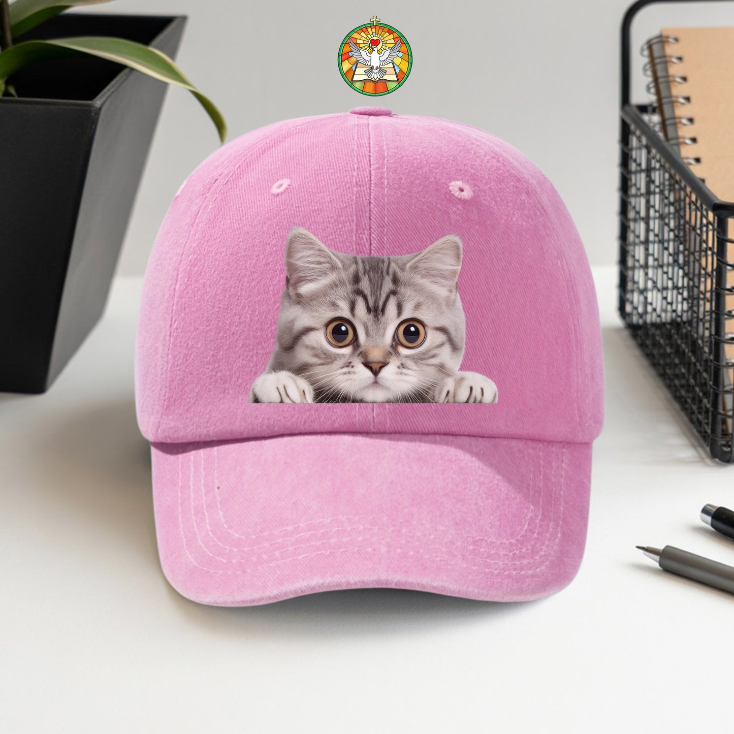 Peeking Cat Baseball Cap - Adorable Cat Lover Hat