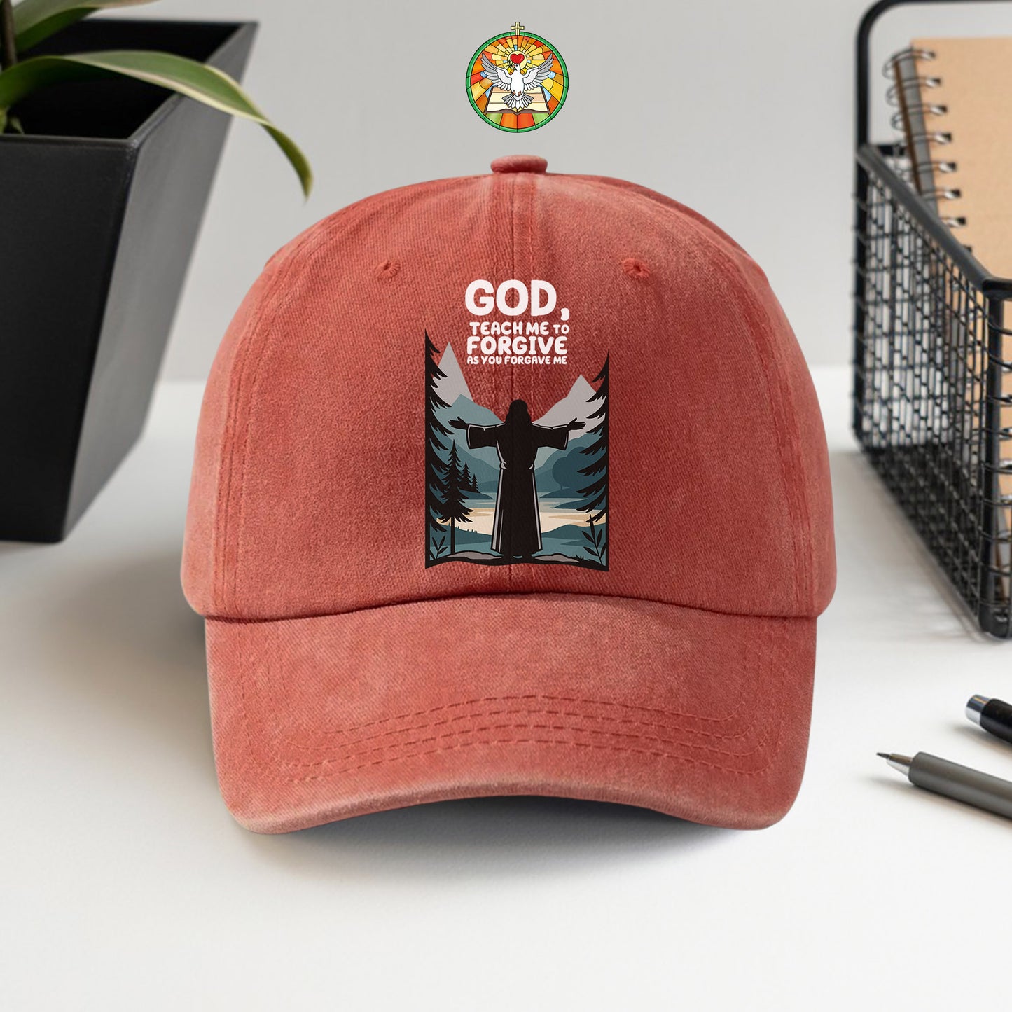 God, Teach Me To Forgive As You Forgive Me Washed Cap - Christian Forgiveness Prayer Declaration