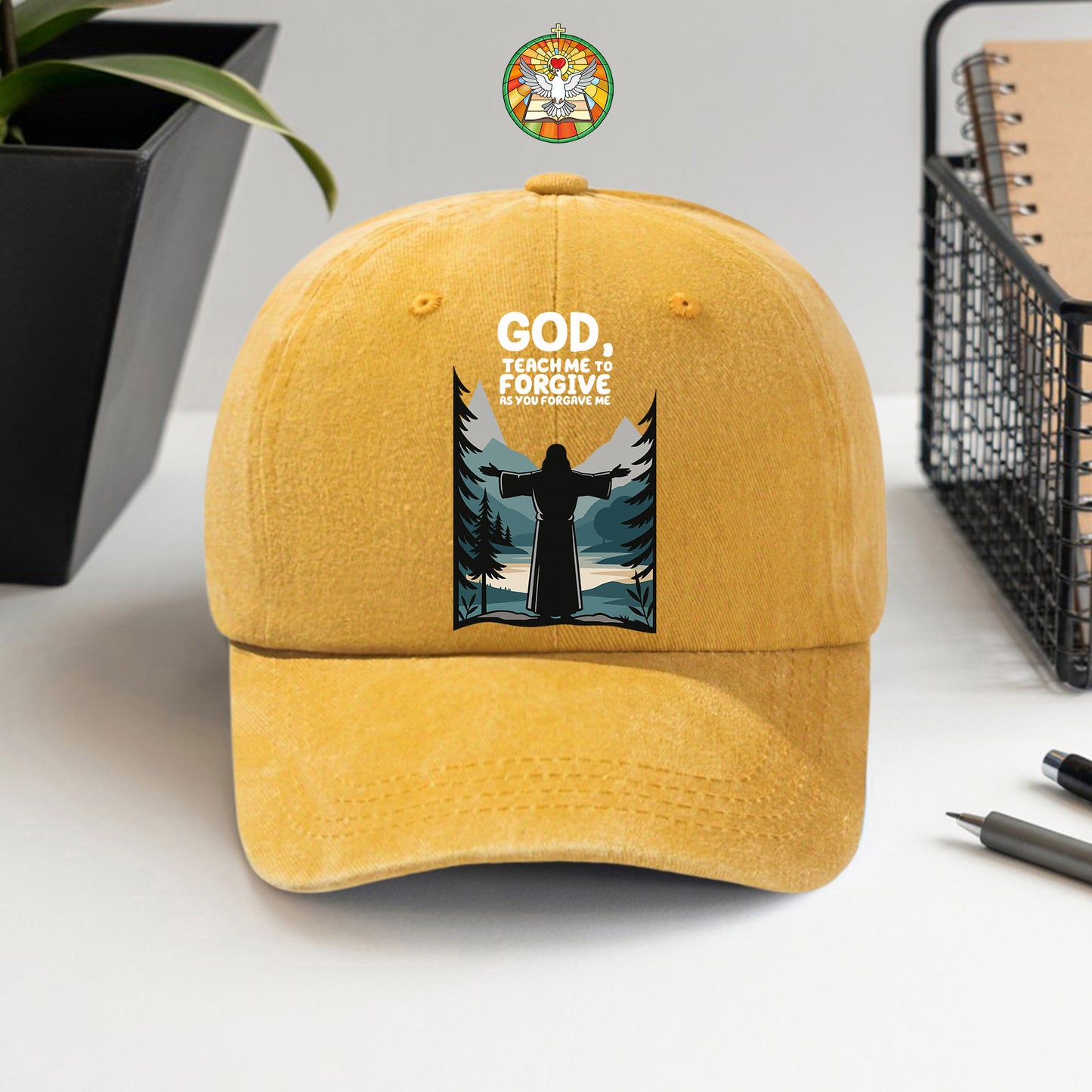 God, Teach Me To Forgive As You Forgive Me Washed Cap - Christian Forgiveness Prayer Declaration
