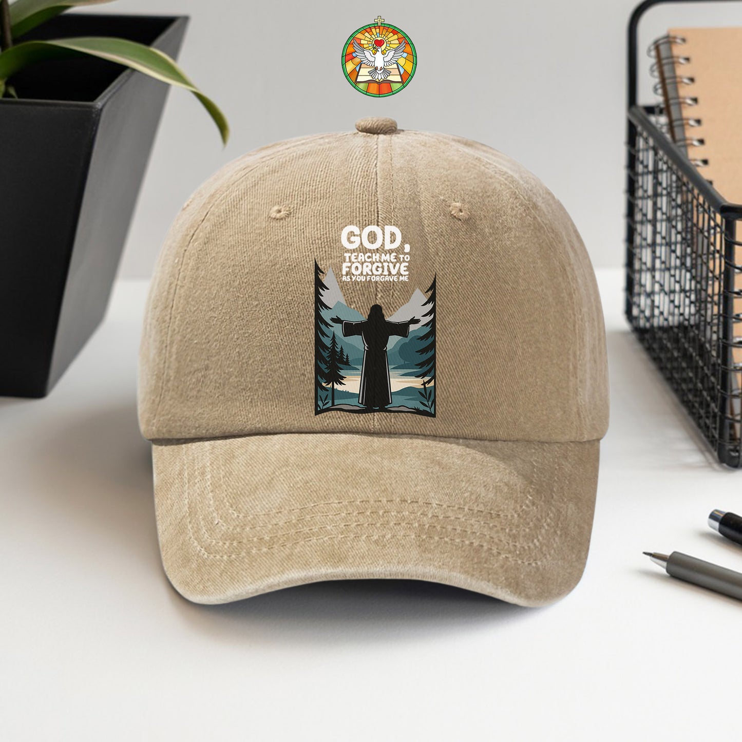 God, Teach Me To Forgive As You Forgive Me Washed Cap - Christian Forgiveness Prayer Declaration