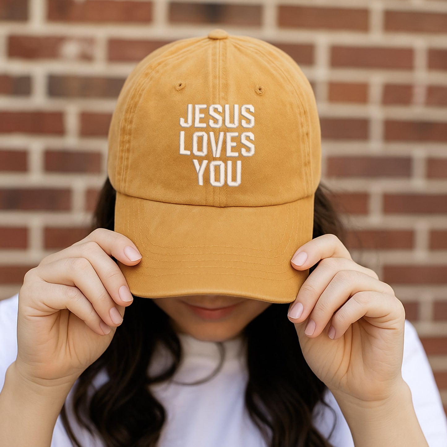 Jesus Loves You Washed Cap - Christian Love Declaration Hat