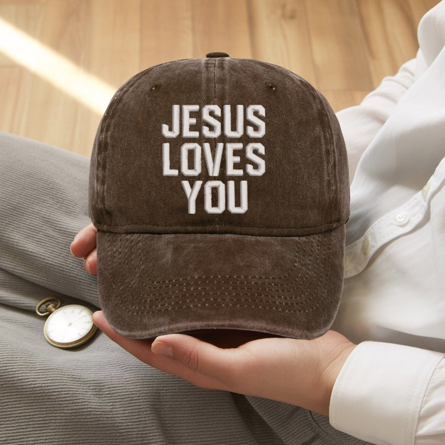 Jesus Loves You Washed Cap - Christian Love Declaration Hat
