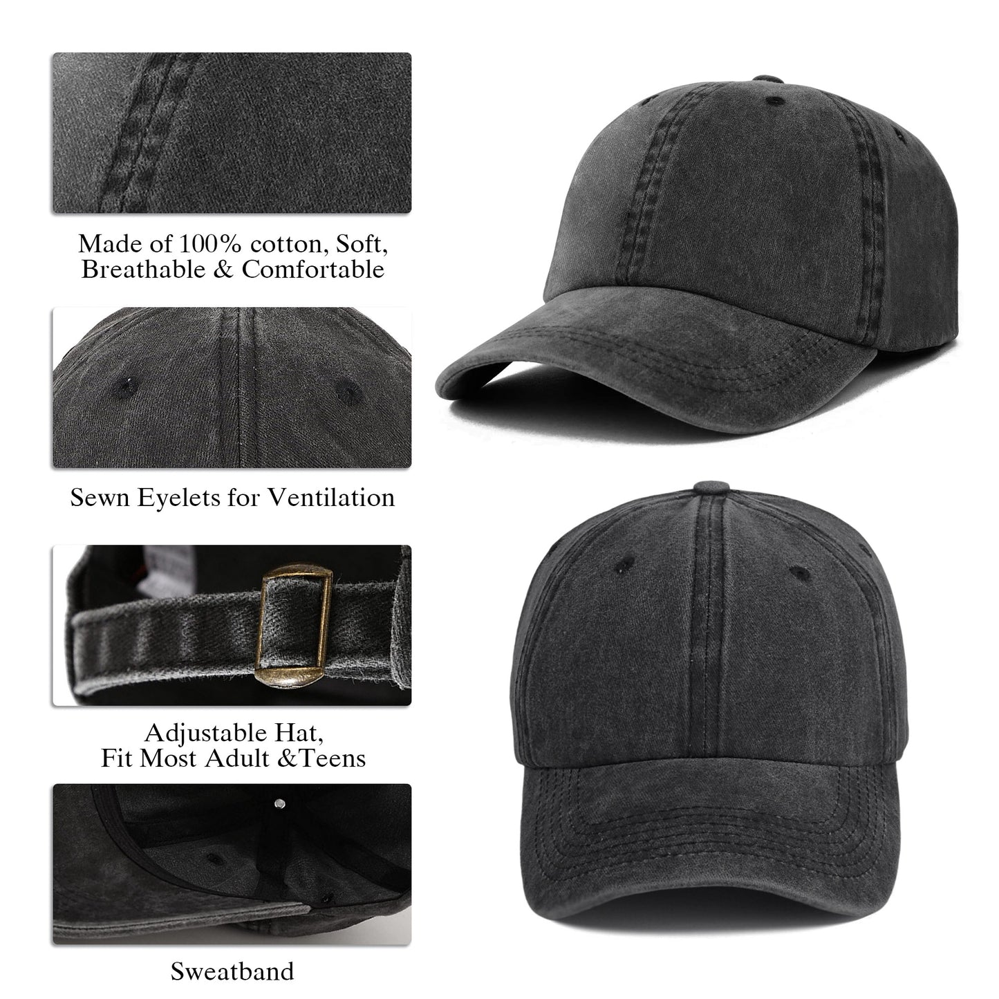 God Is Good All The Time Washed Cap - Christian Faith Declaration Hat
