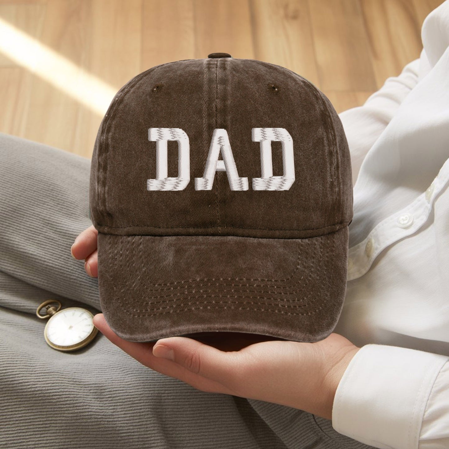 Classic DAD Hat - Premium Embroidered Washed Cotton Cap, Perfect Father's Day Gift for Dad, Husband, Grandpa