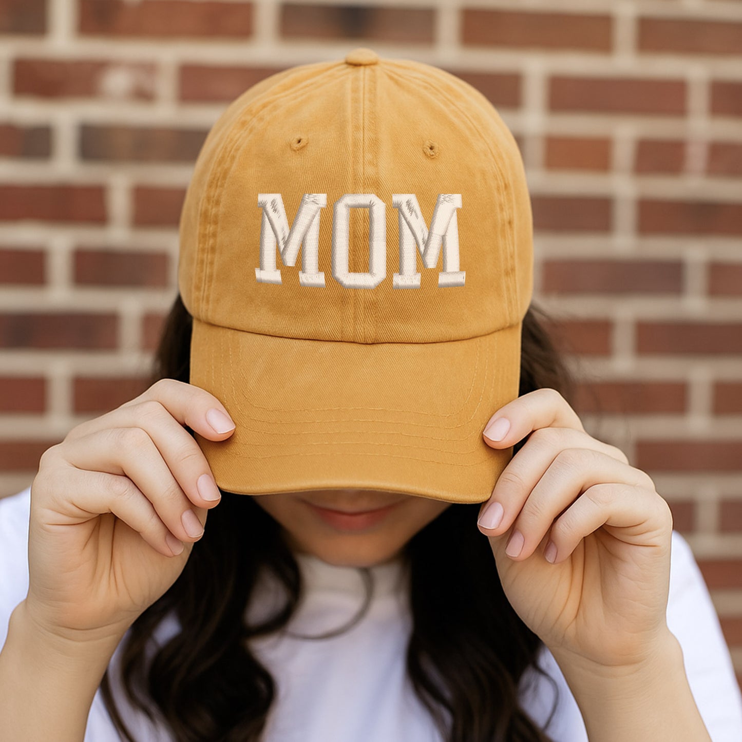 Classic MOM Hat - Premium Embroidered Washed Cotton Cap, Perfect Mother's Day Gift for Mom, Wife, Grandma