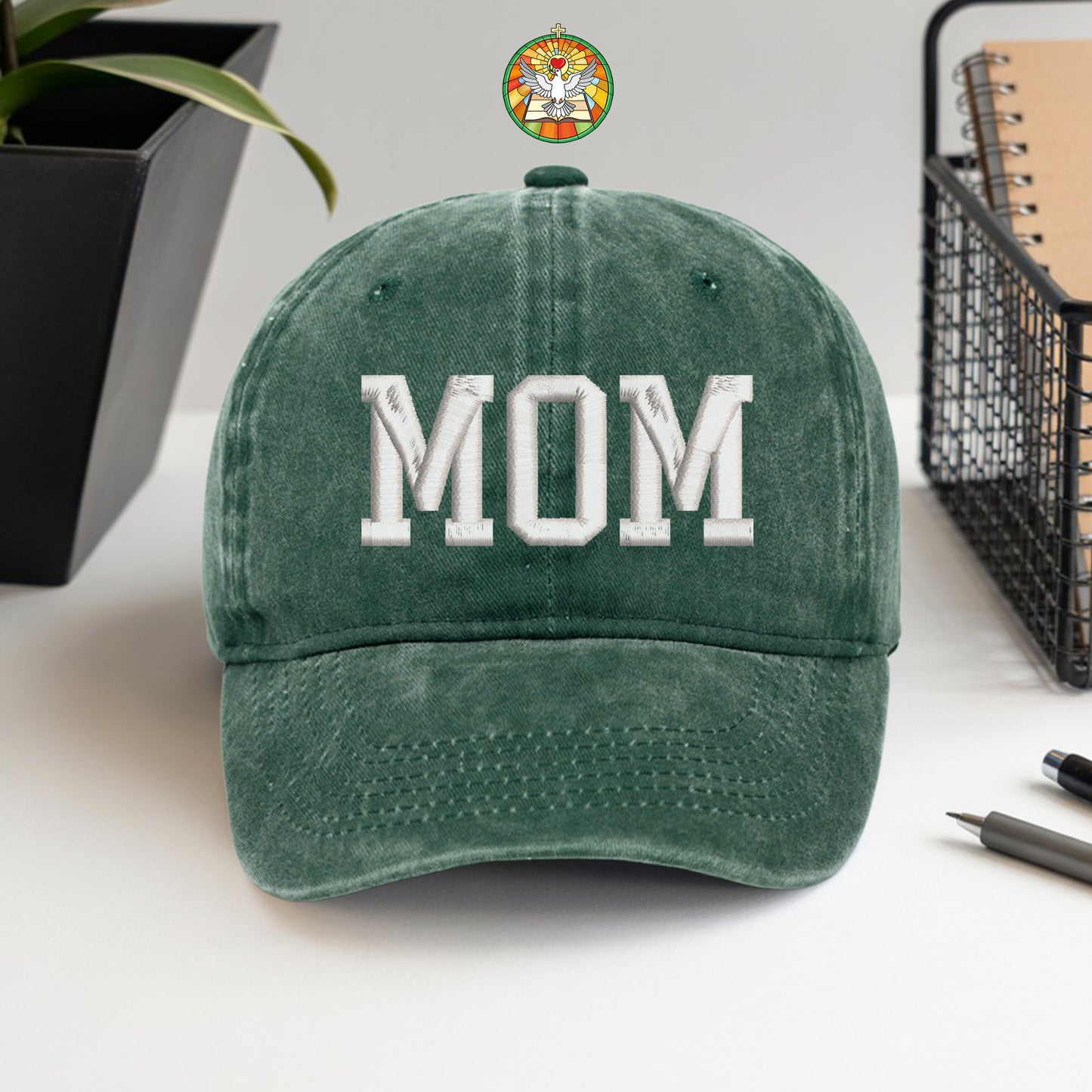 Classic MOM Hat - Premium Embroidered Washed Cotton Cap, Perfect Mother's Day Gift for Mom, Wife, Grandma