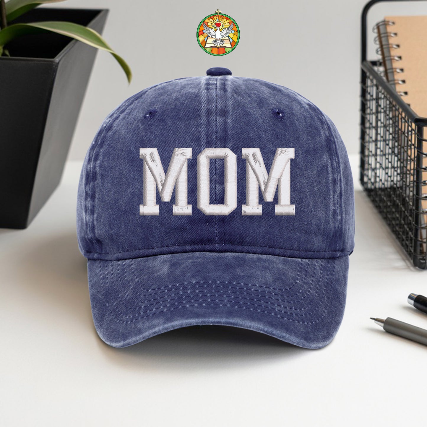 Classic MOM Hat - Premium Embroidered Washed Cotton Cap, Perfect Mother's Day Gift for Mom, Wife, Grandma