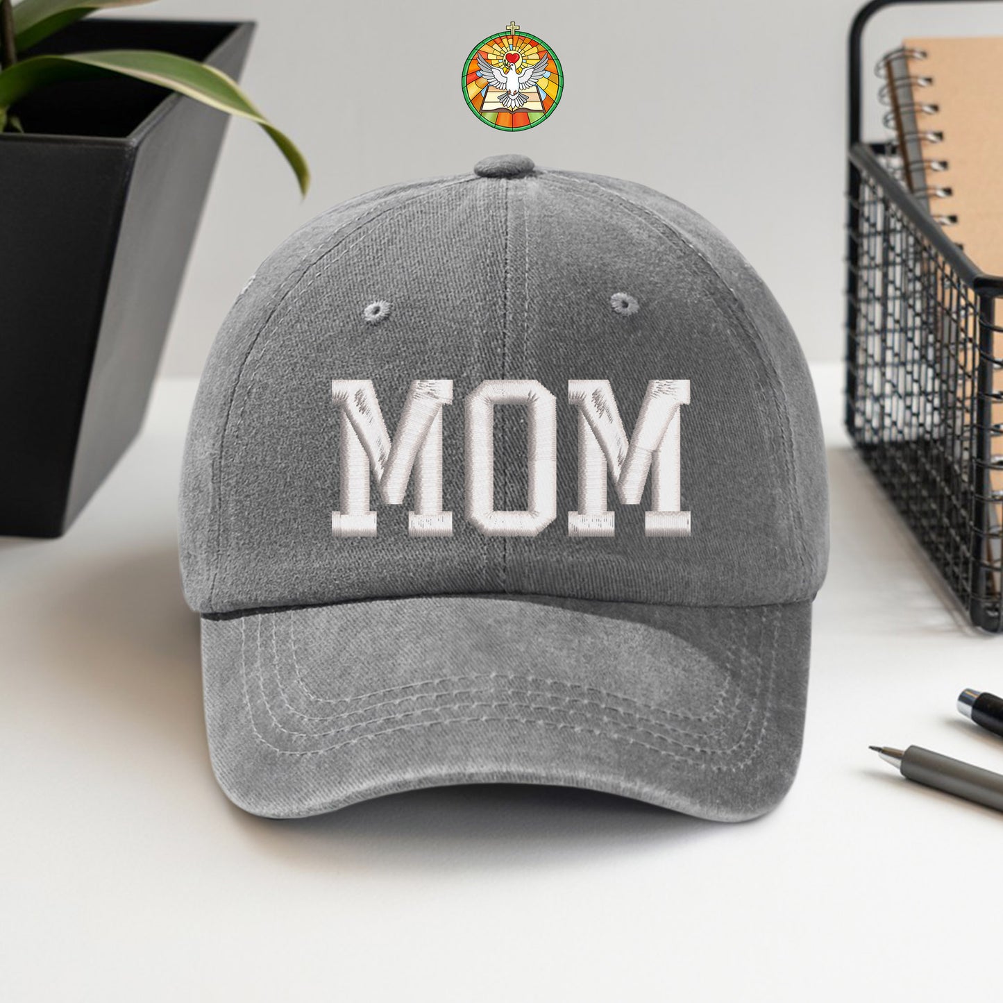 Classic MOM Hat - Premium Embroidered Washed Cotton Cap, Perfect Mother's Day Gift for Mom, Wife, Grandma