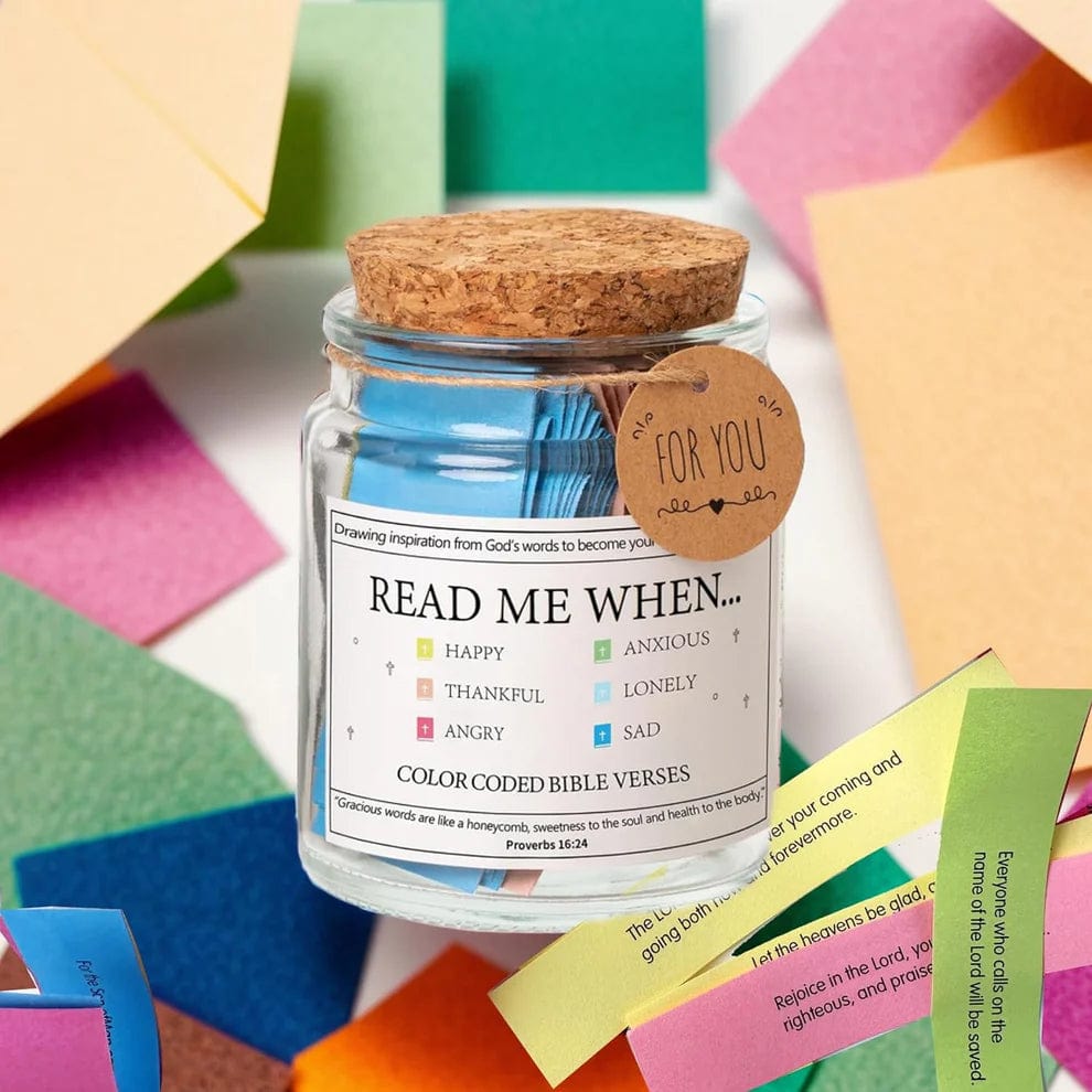 Bible Verse Jar Read Me When - Emotions & Feelings- Christian Gifts