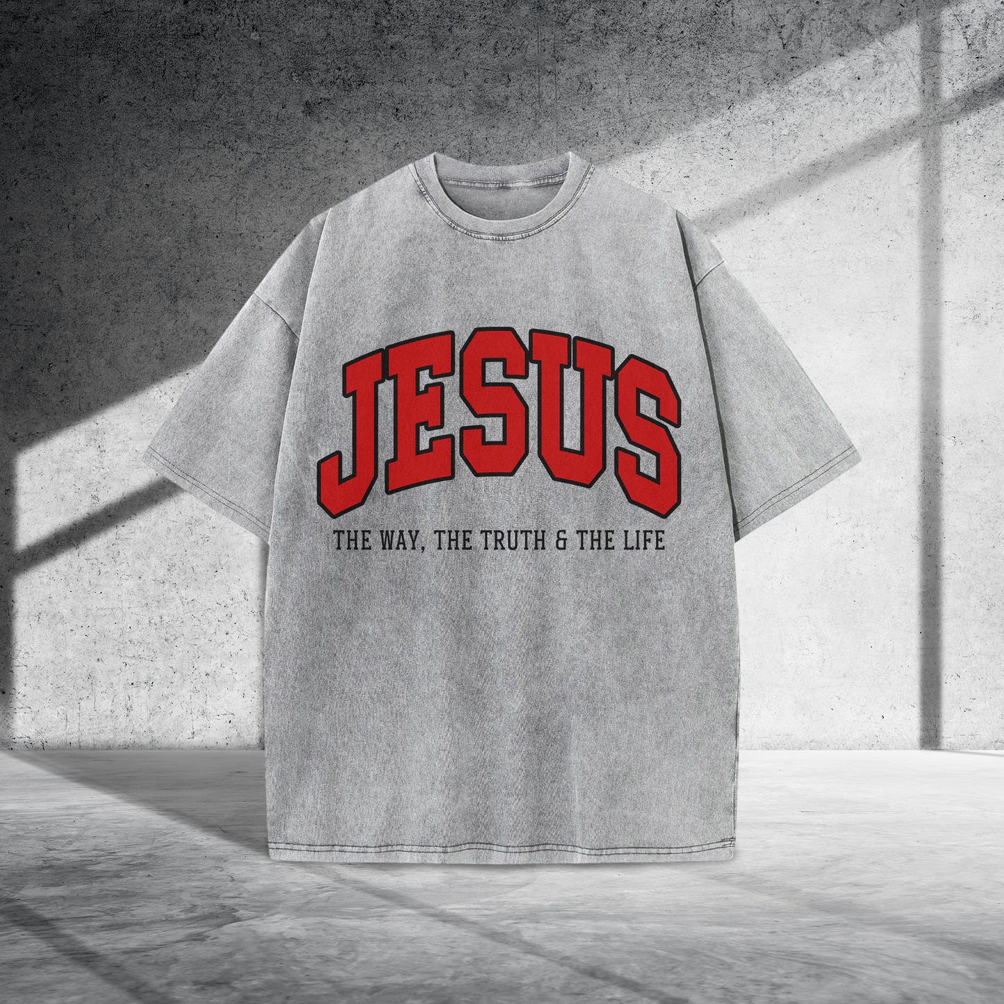 Jesus The Way The Truth & The Life Unisex Vintage Washed T-Shirt - Christian Faith Declaration