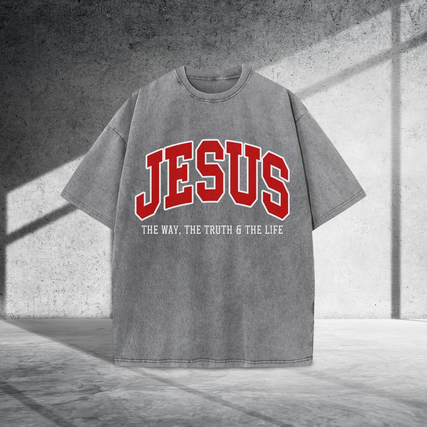 Jesus The Way The Truth & The Life Unisex Vintage Washed T-Shirt - Christian Faith Declaration
