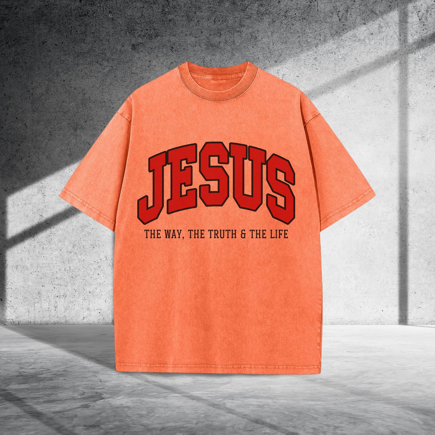 Jesus The Way The Truth & The Life Unisex Vintage Washed T-Shirt - Christian Faith Declaration