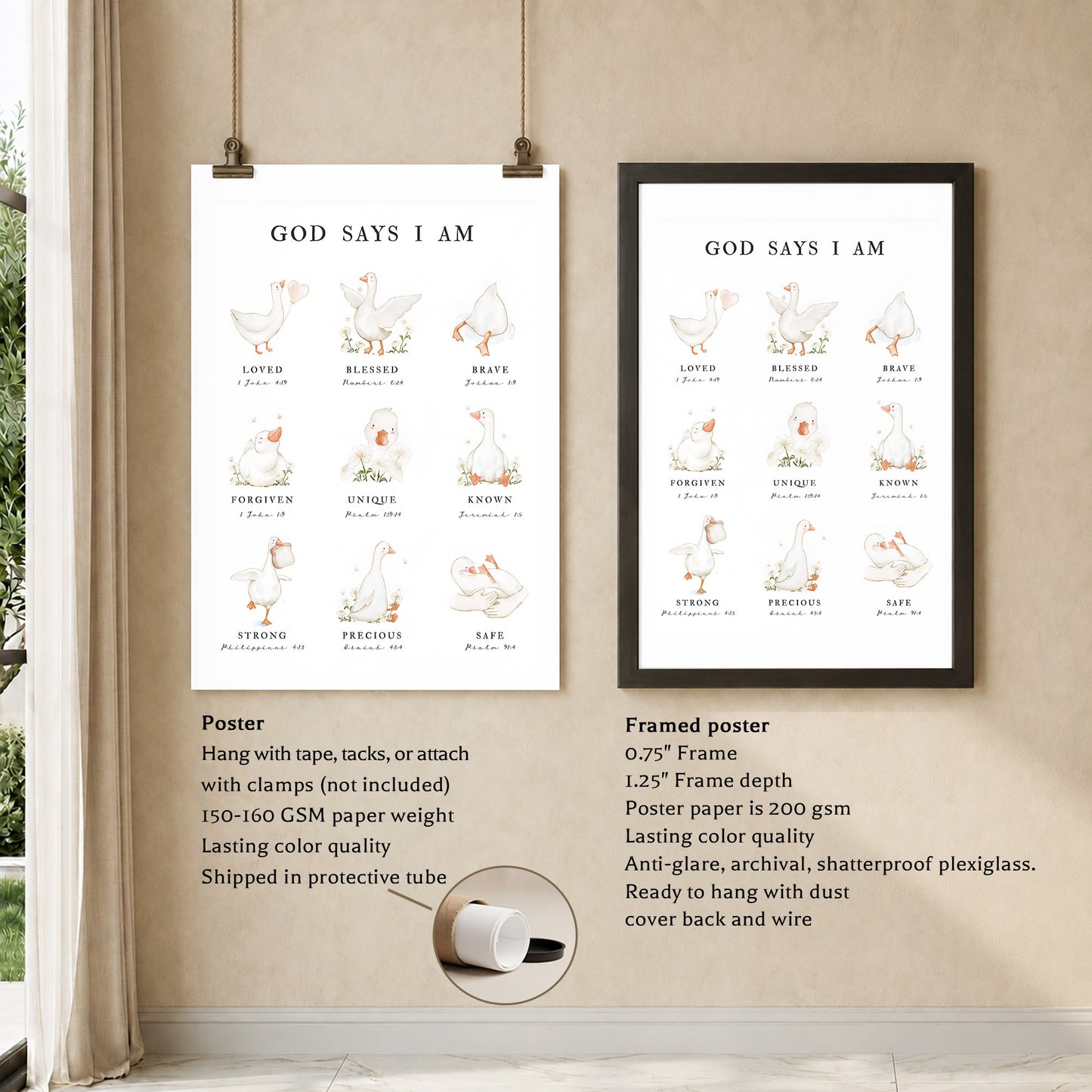 God Says I Am - Inspirational Poster/Canvas