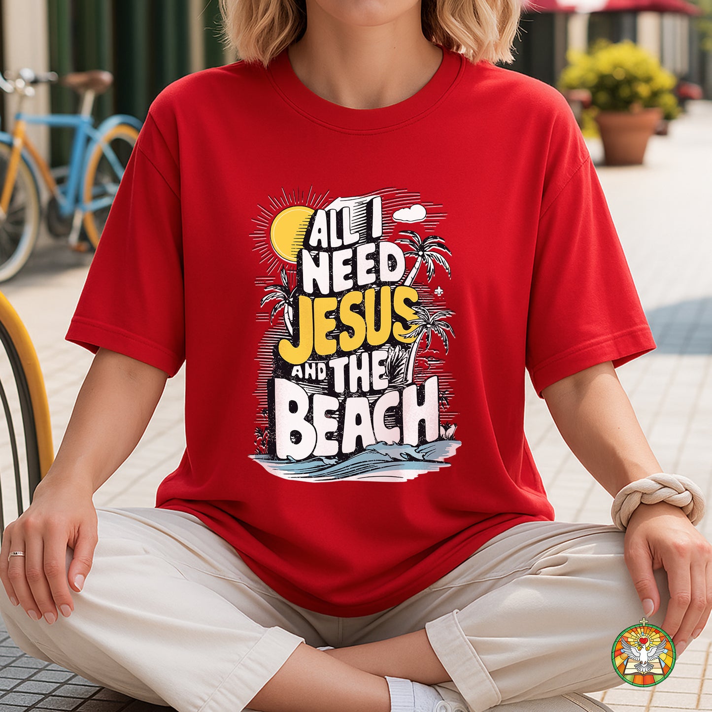 All I Need Jesus And The Beach T-Shirt - Christian Beach Life Declaration
