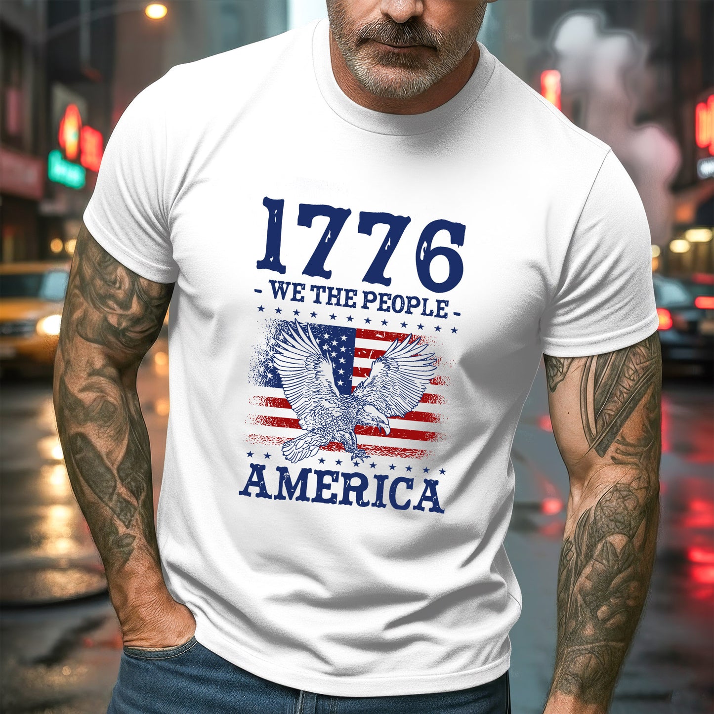 1776 We The People Patriotic Eagle T-Shirt