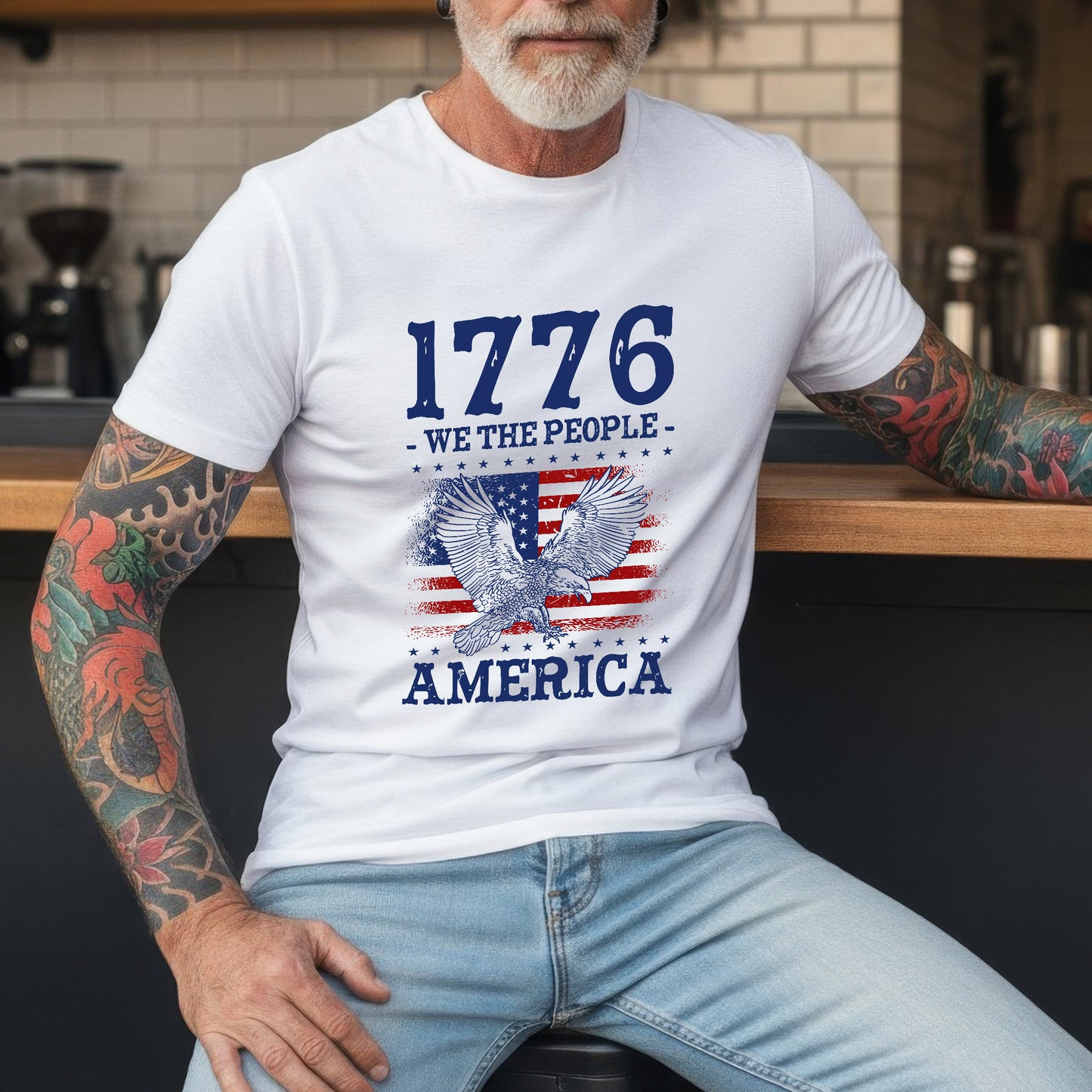 1776 We The People Patriotic Eagle T-Shirt