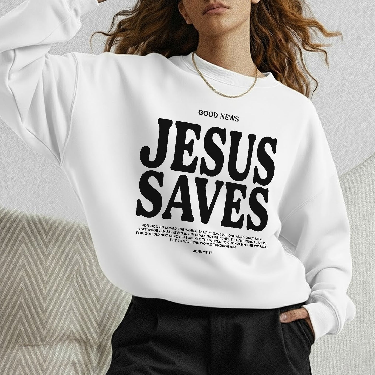 Good News: Jesus Saves – Faith Message – Unisex Tshirt / Hoodie / Sweatshirt