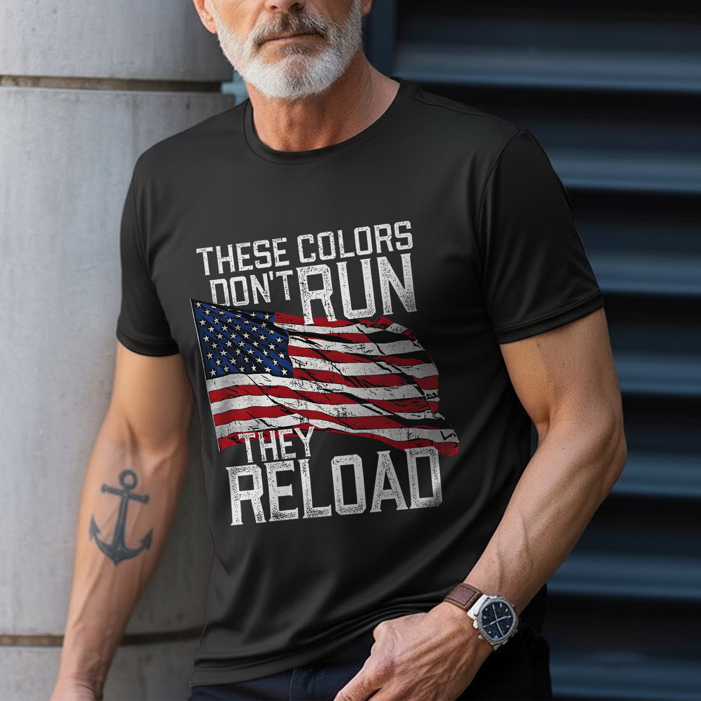 These Colors Don't Run They Reload Patriotic USA Flag T-Shirt